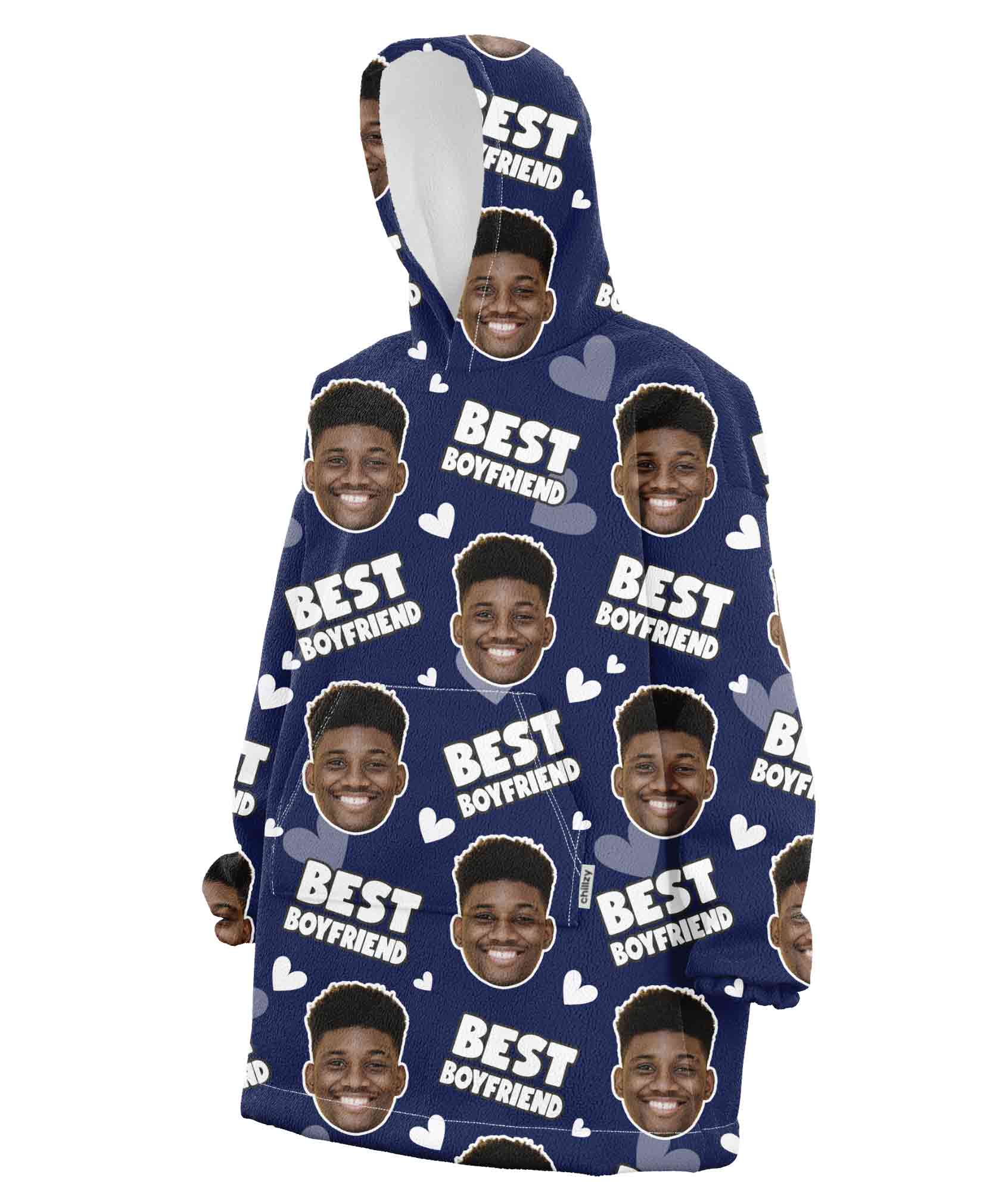 Best Boyfriend Custom Hoodie Blanket