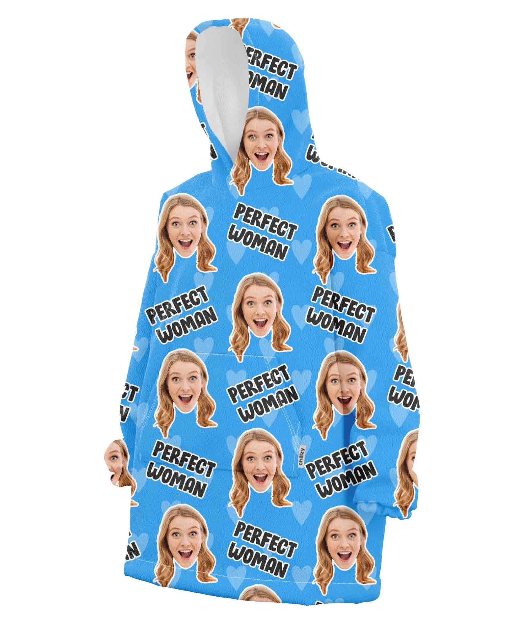 Perfect Woman Custom Hoodie Blanket