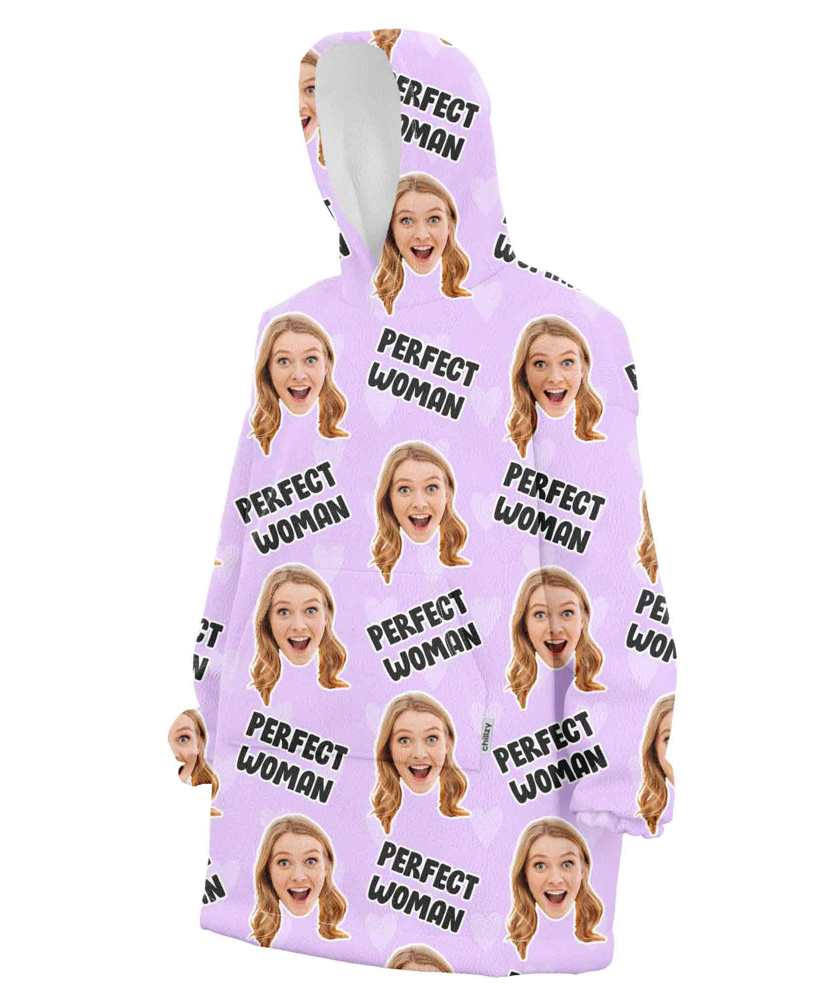 Perfect Woman Custom Hoodie Blanket