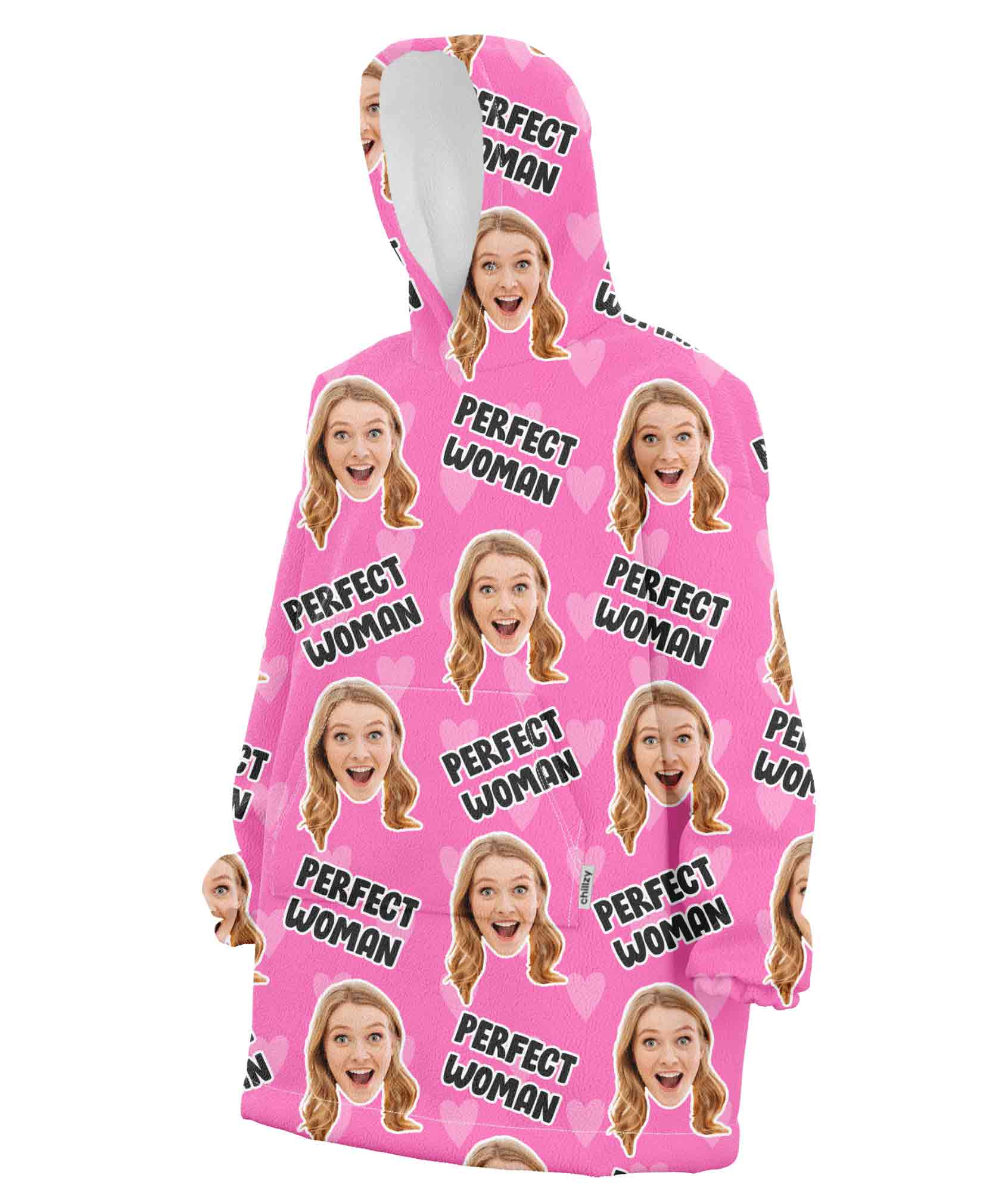 Perfect Woman Custom Hoodie Blanket