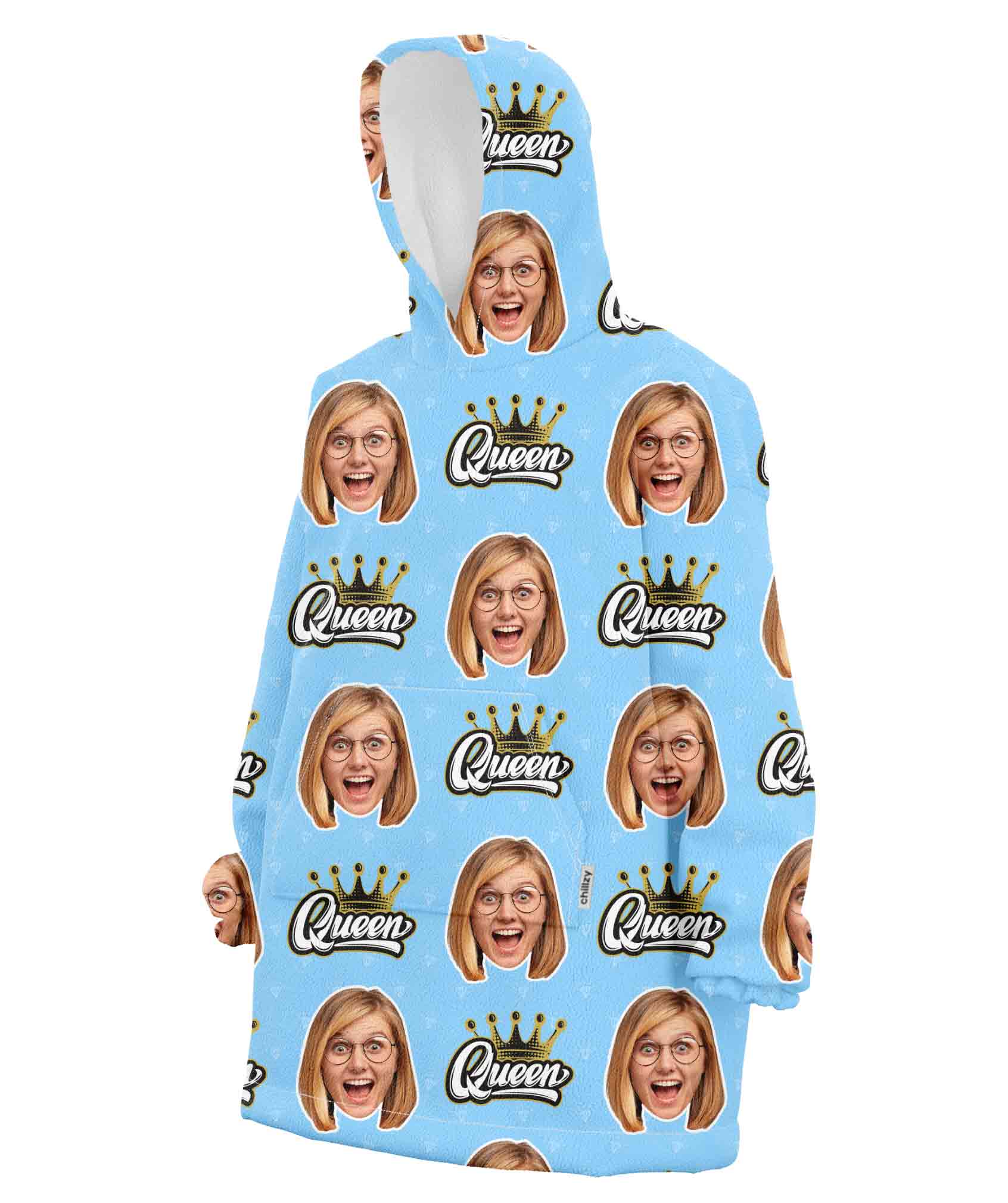 The Queen Custom Hoodie Blanket
