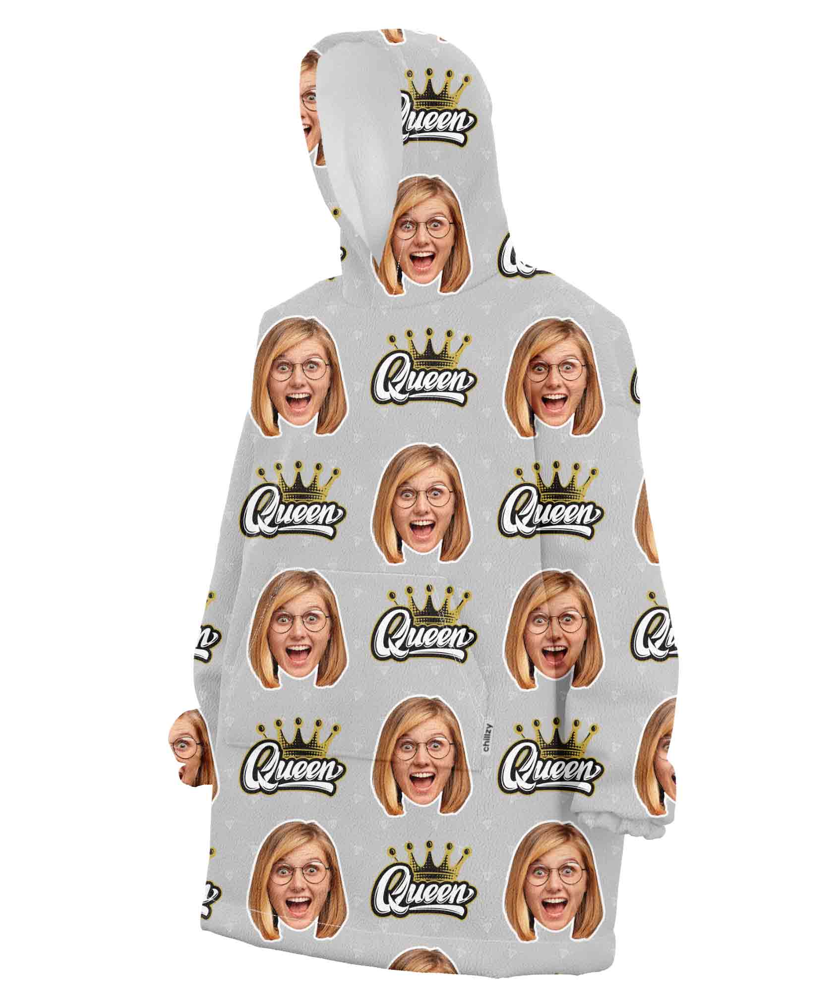 The Queen Custom Hoodie Blanket