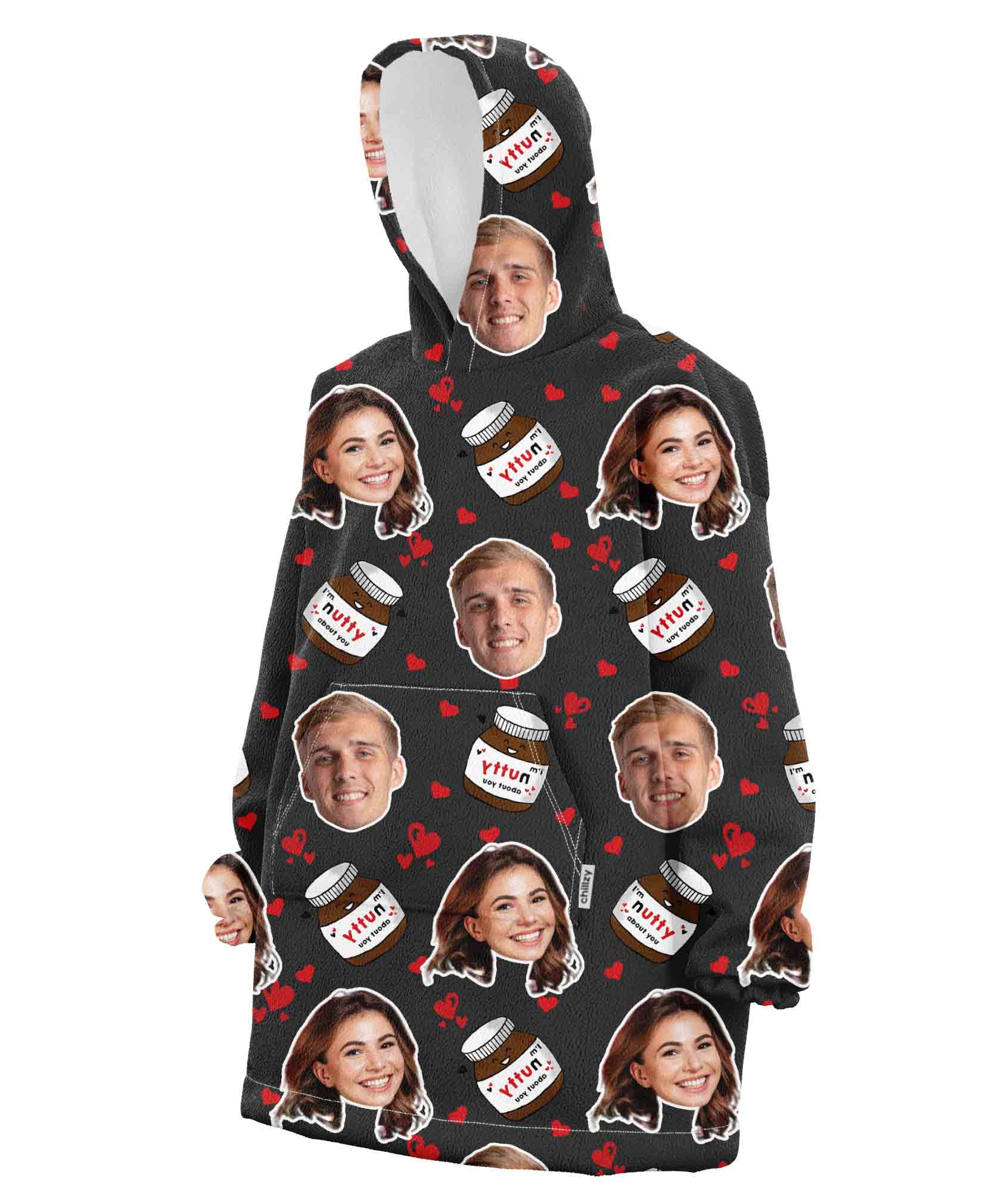 Nutty about You Personalised Hoodie Blanket
