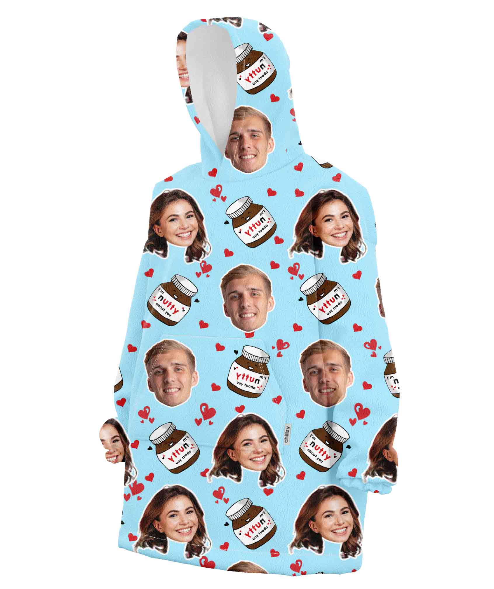 Nutty about You Personalised Hoodie Blanket