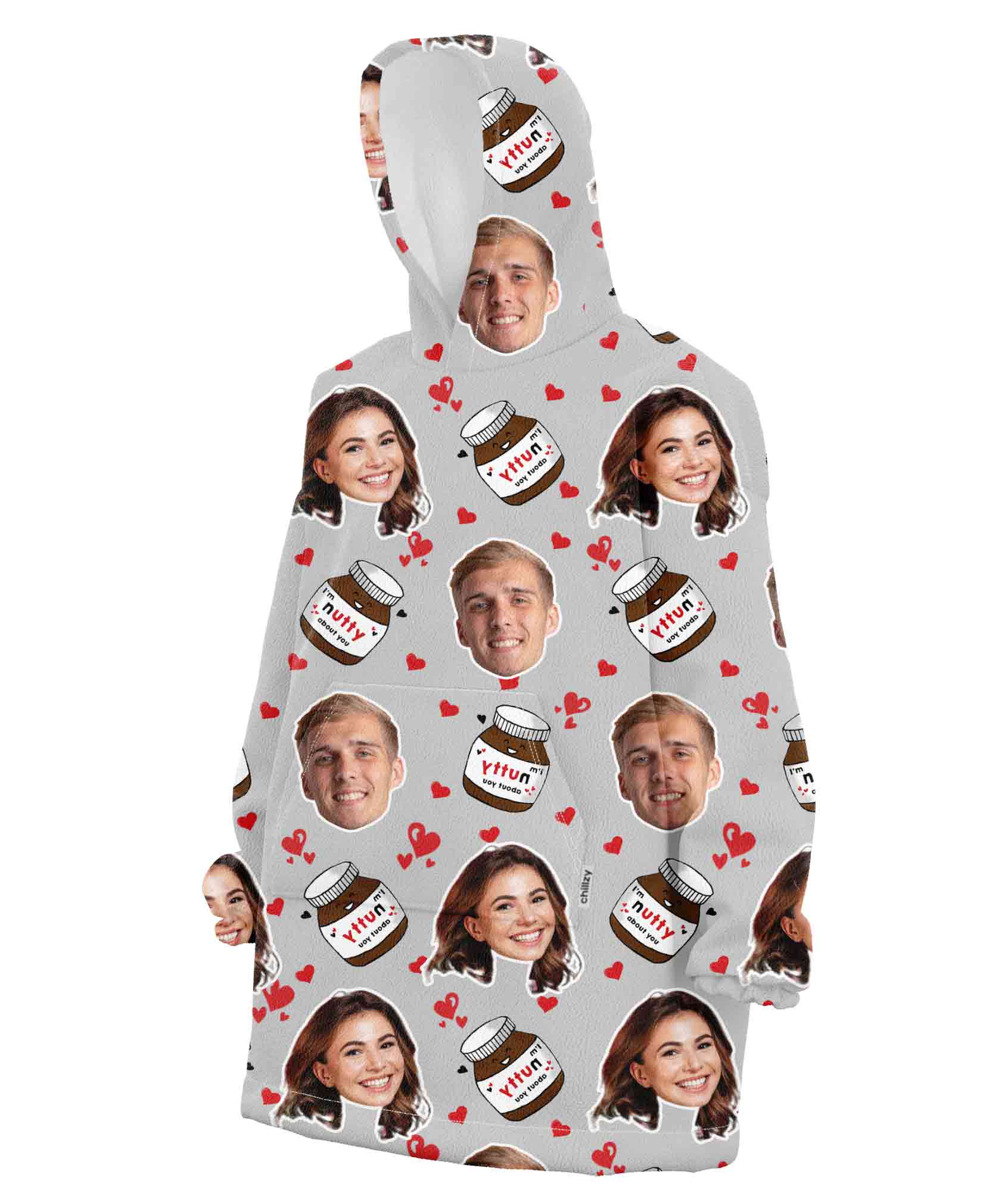 Nutty about You Personalised Hoodie Blanket