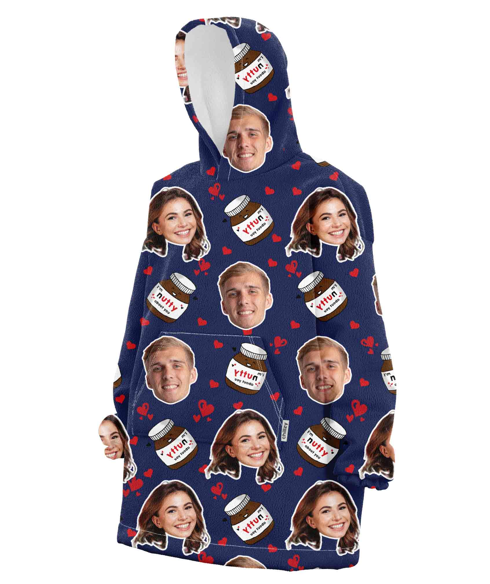 Nutty about You Personalised Hoodie Blanket
