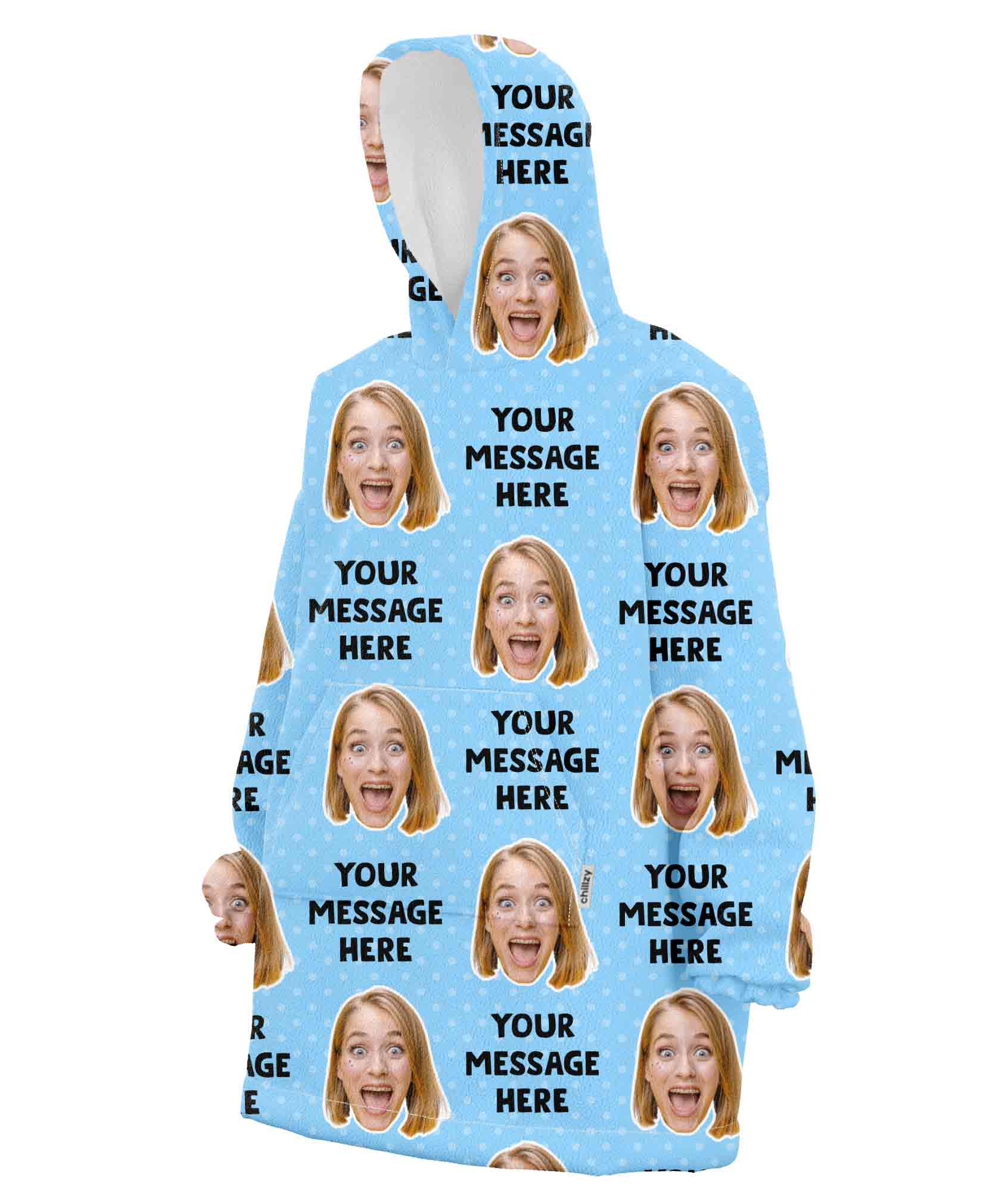 Your Message Personalised Hoodie Blanket