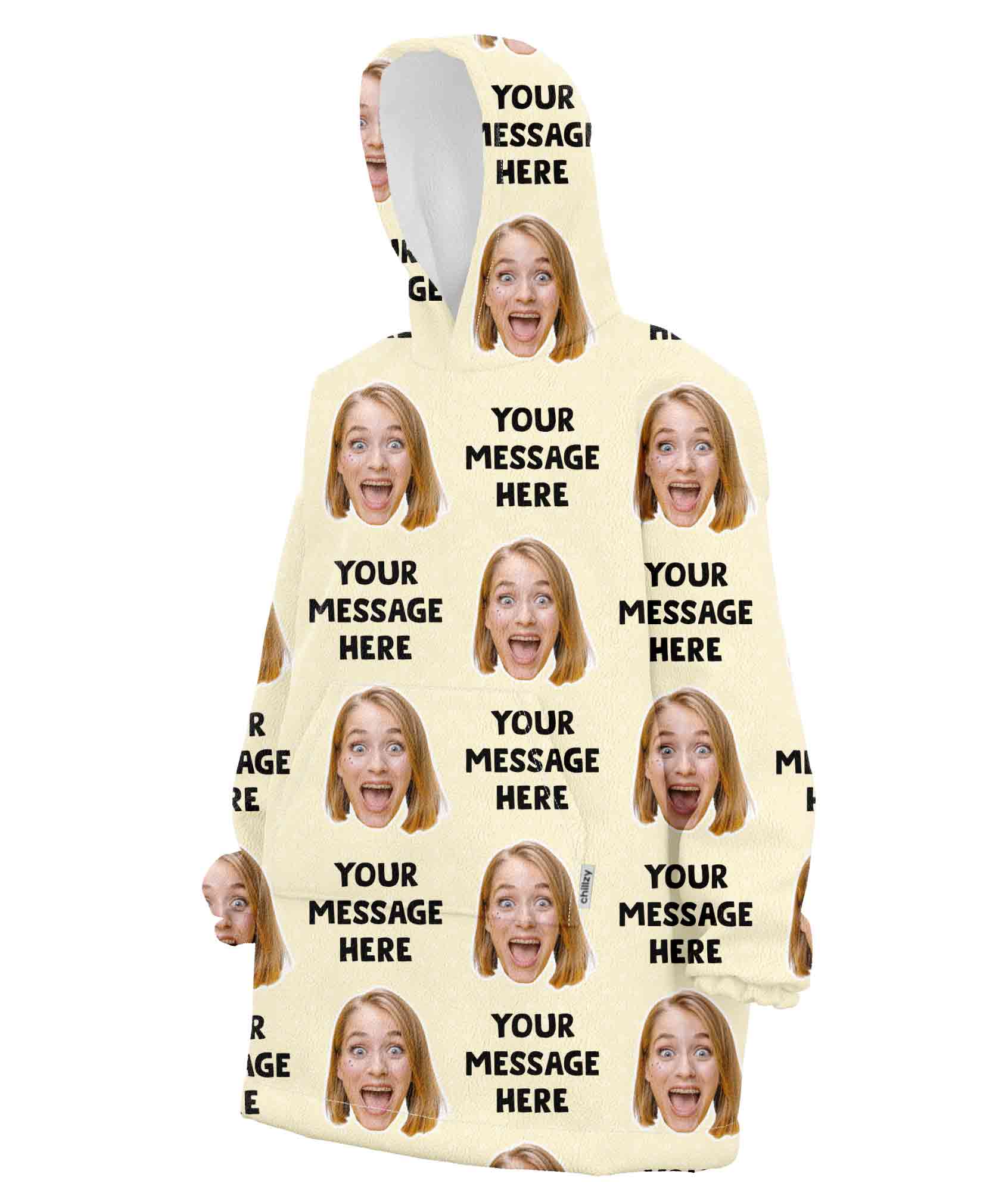 Your Message Personalised Hoodie Blanket