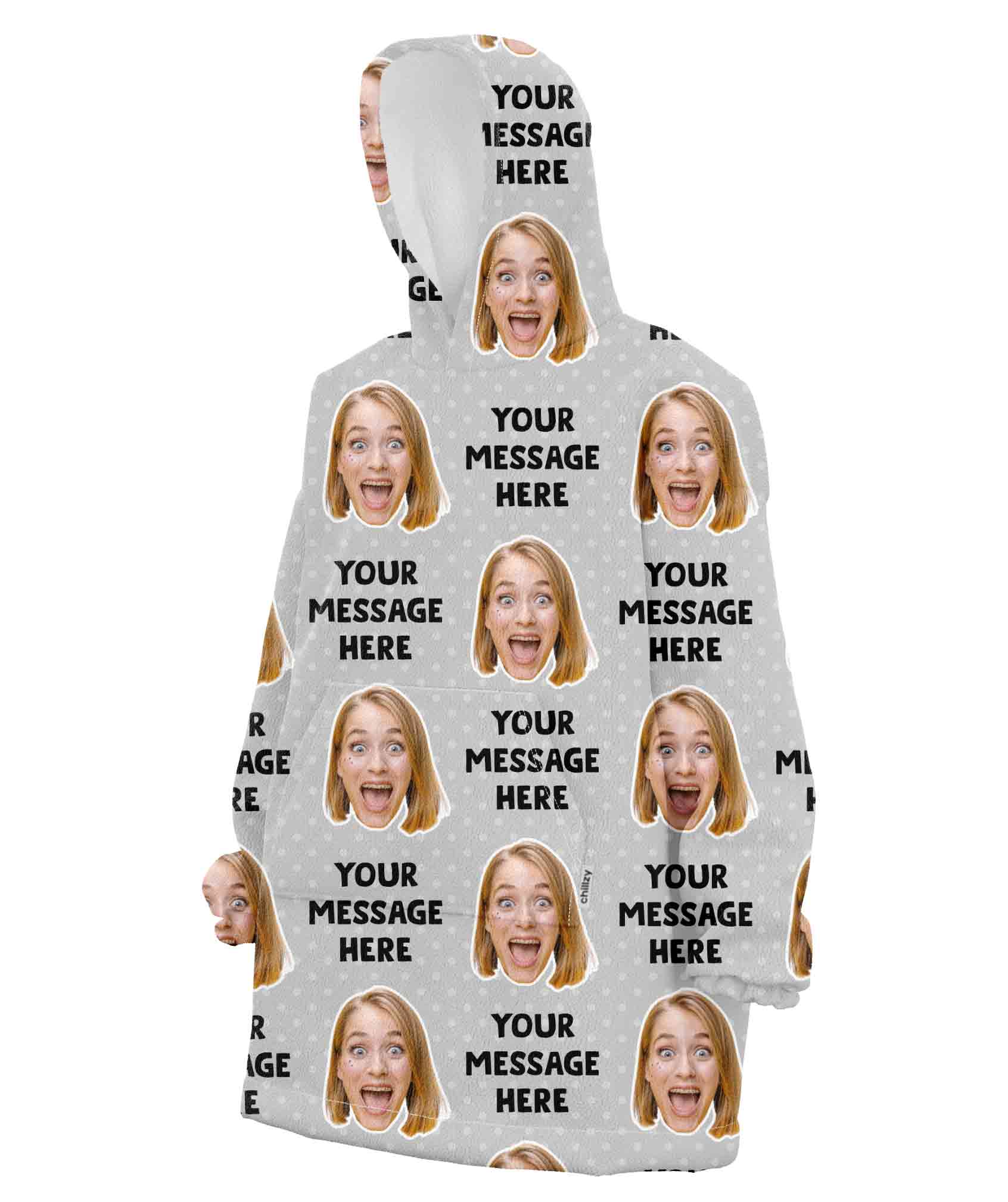 Your Message Personalised Hoodie Blanket