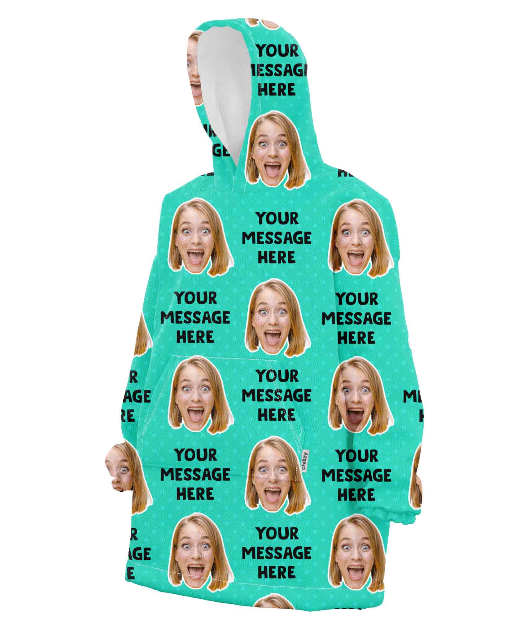 Your Message Personalised Hoodie Blanket