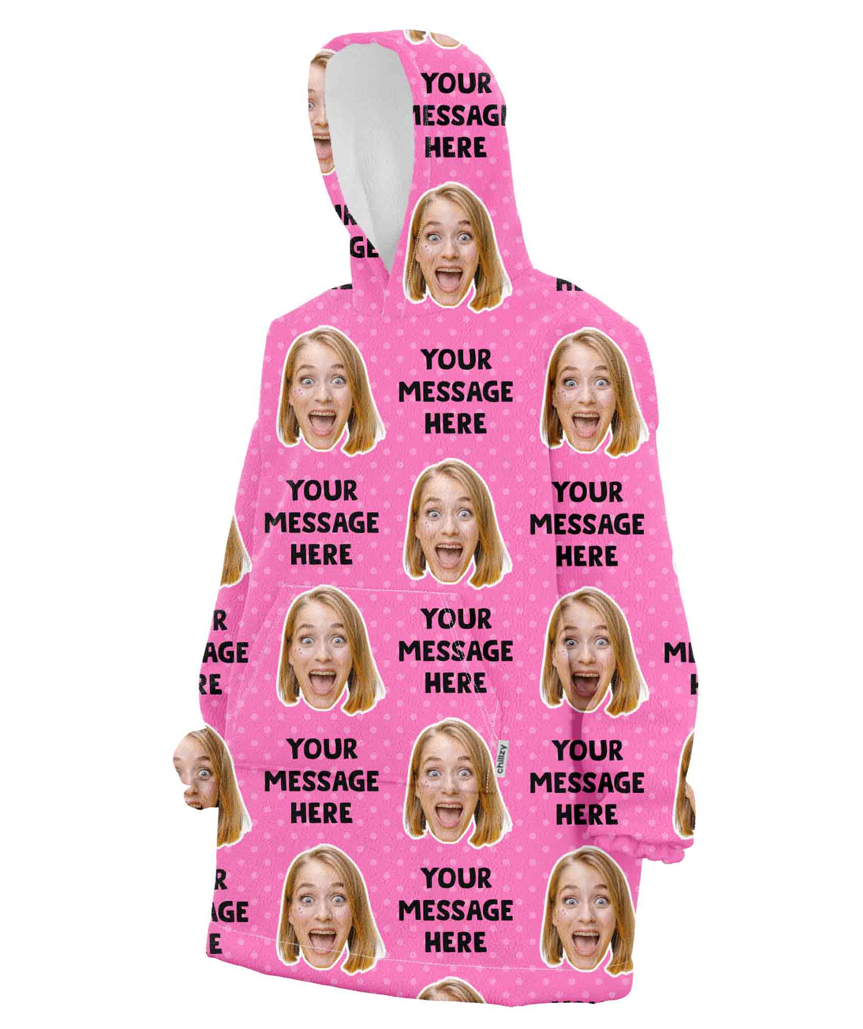 Your Message Personalised Hoodie Blanket