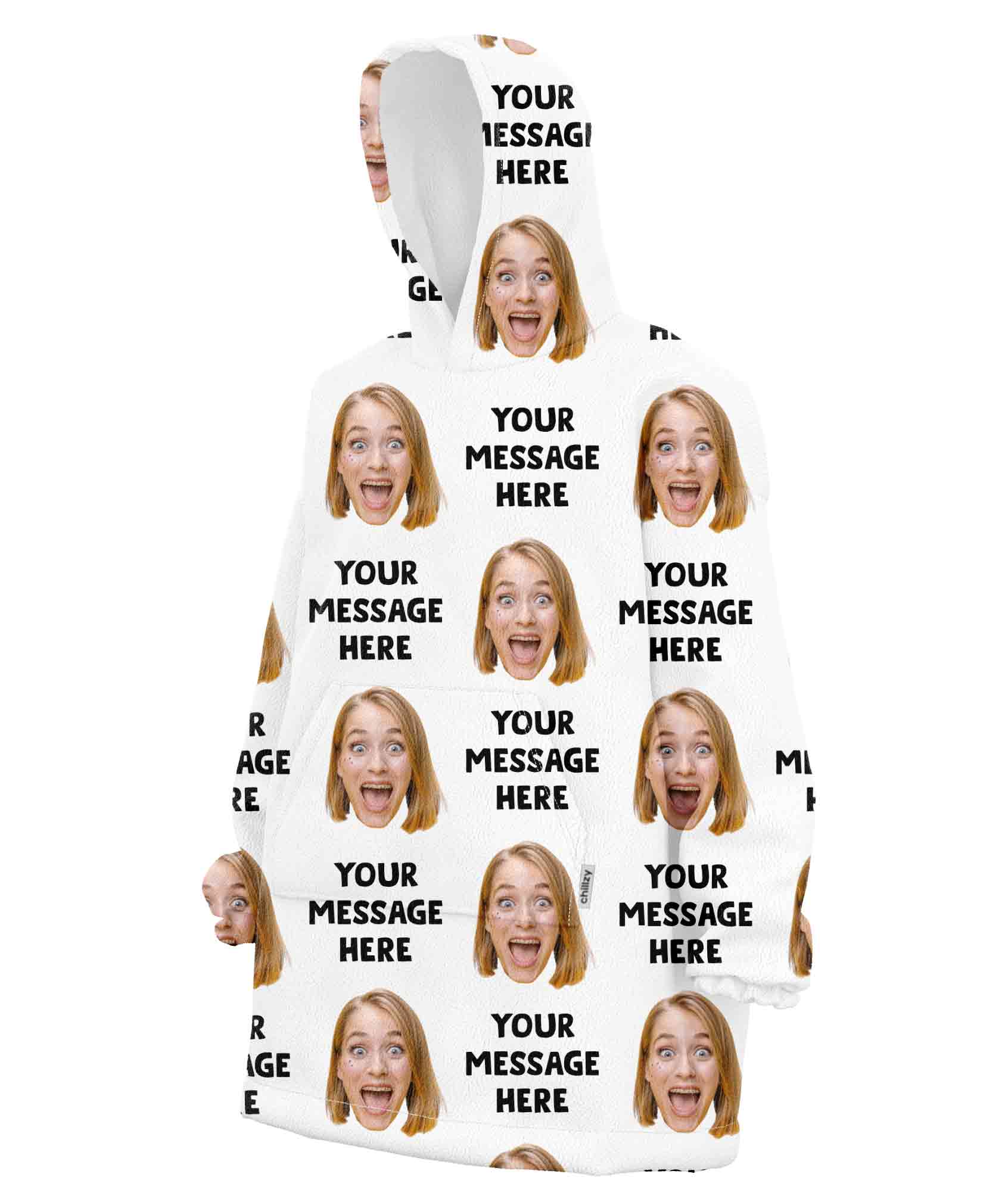 Your Message Personalised Hoodie Blanket