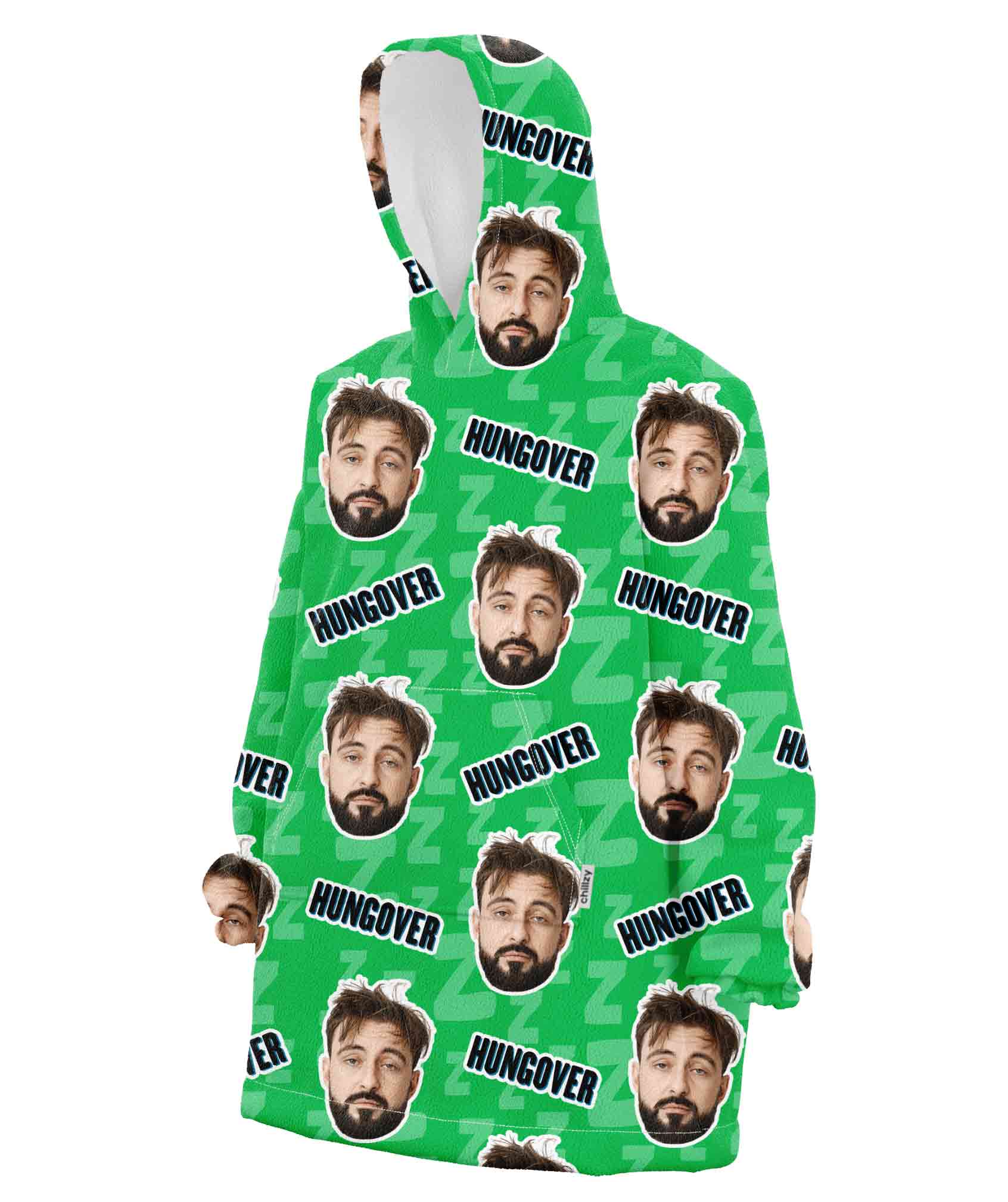 Hungover Custom Hoodie Blanket