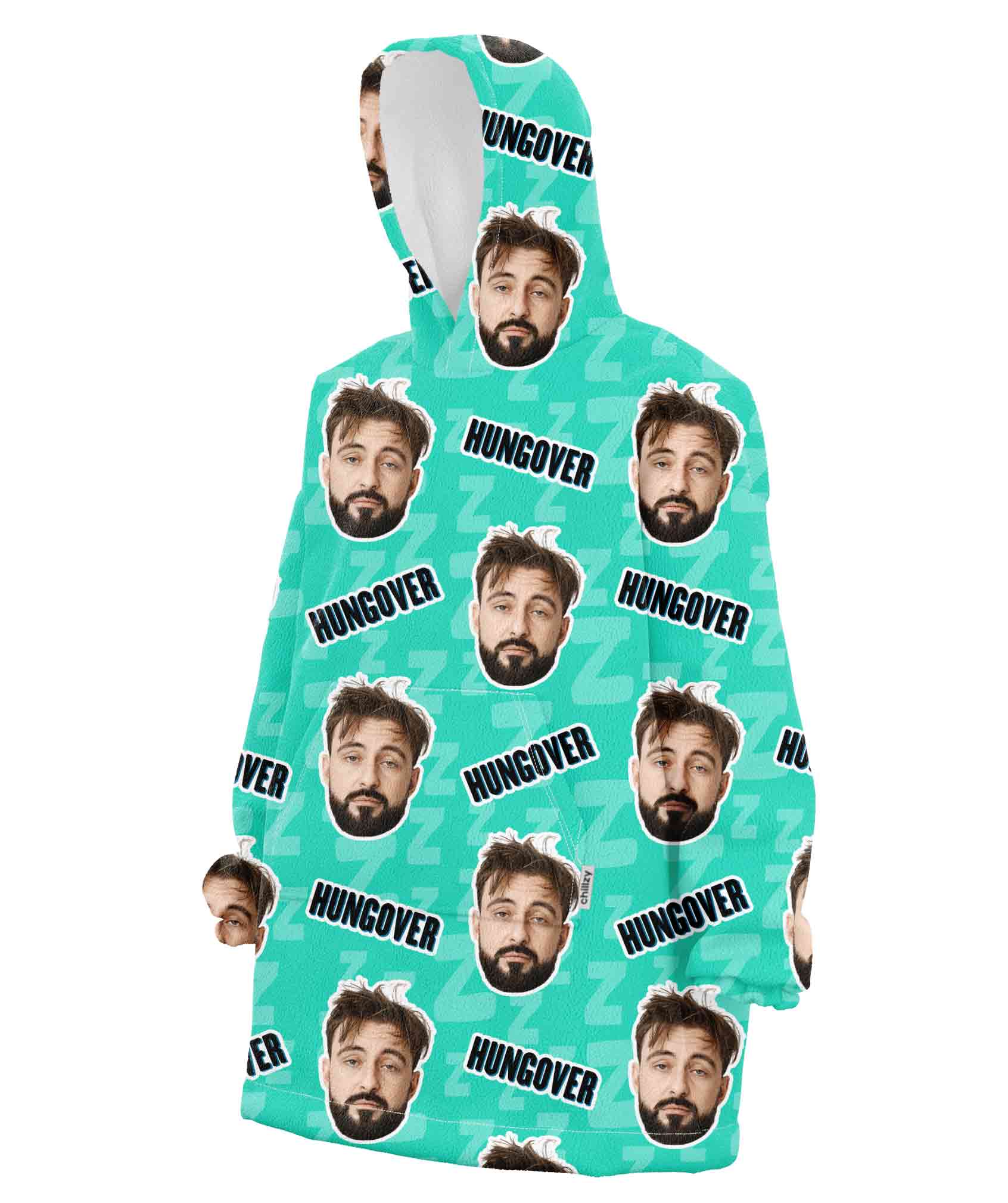 Hungover Custom Hoodie Blanket