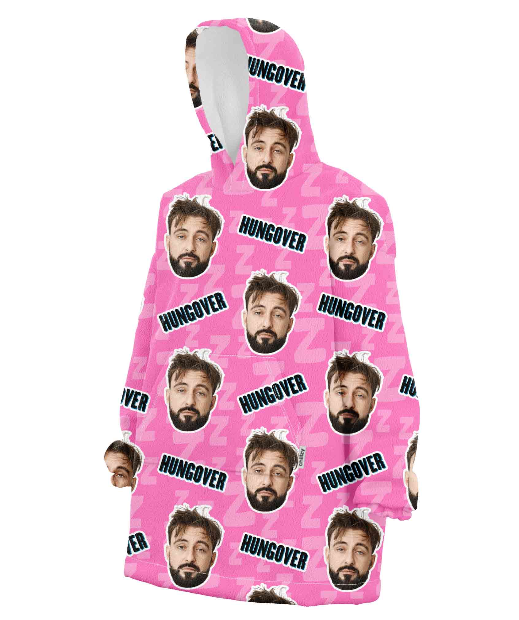Hungover Custom Hoodie Blanket