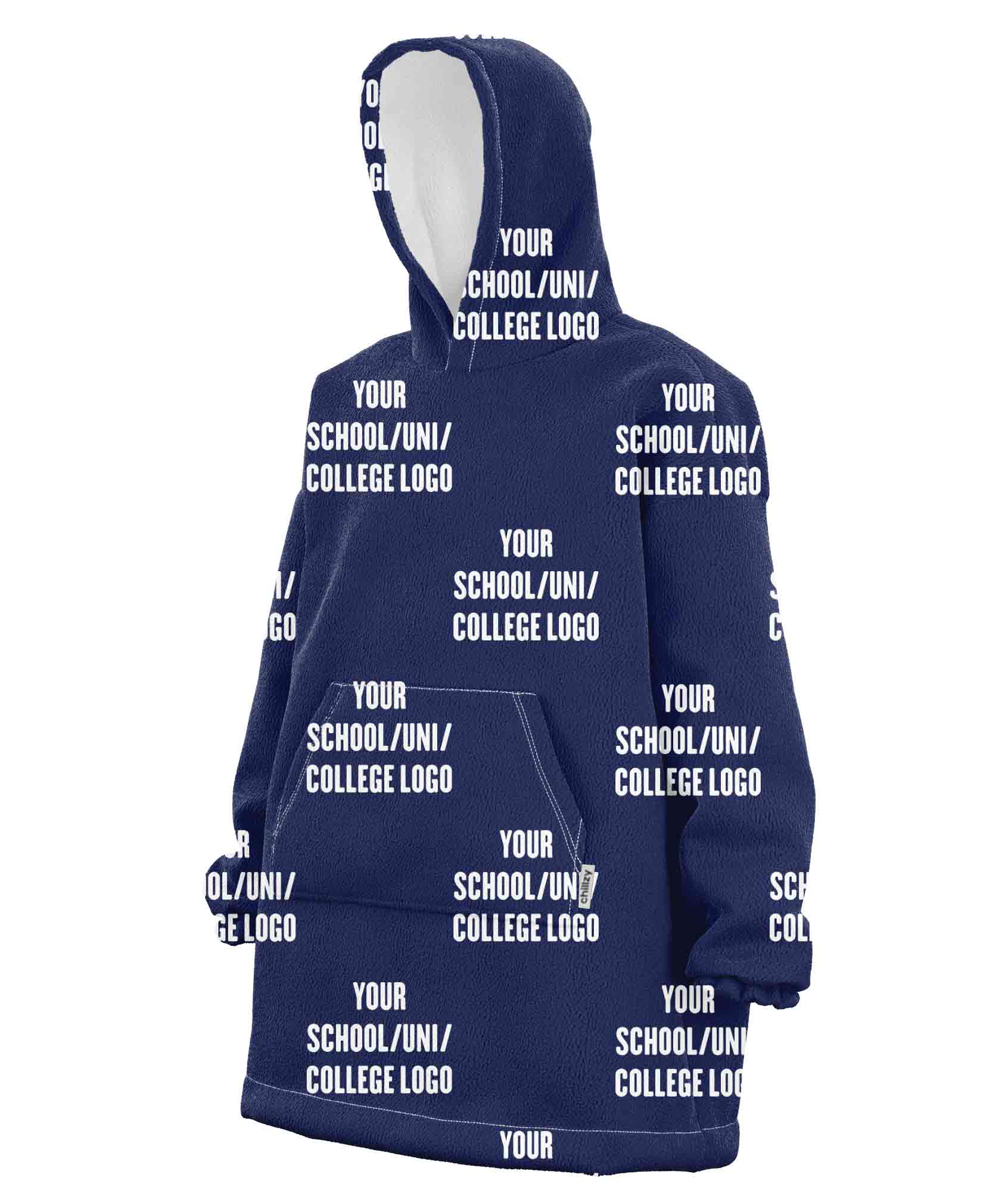 Your School, College or Uni Custom Hoodie Blanket