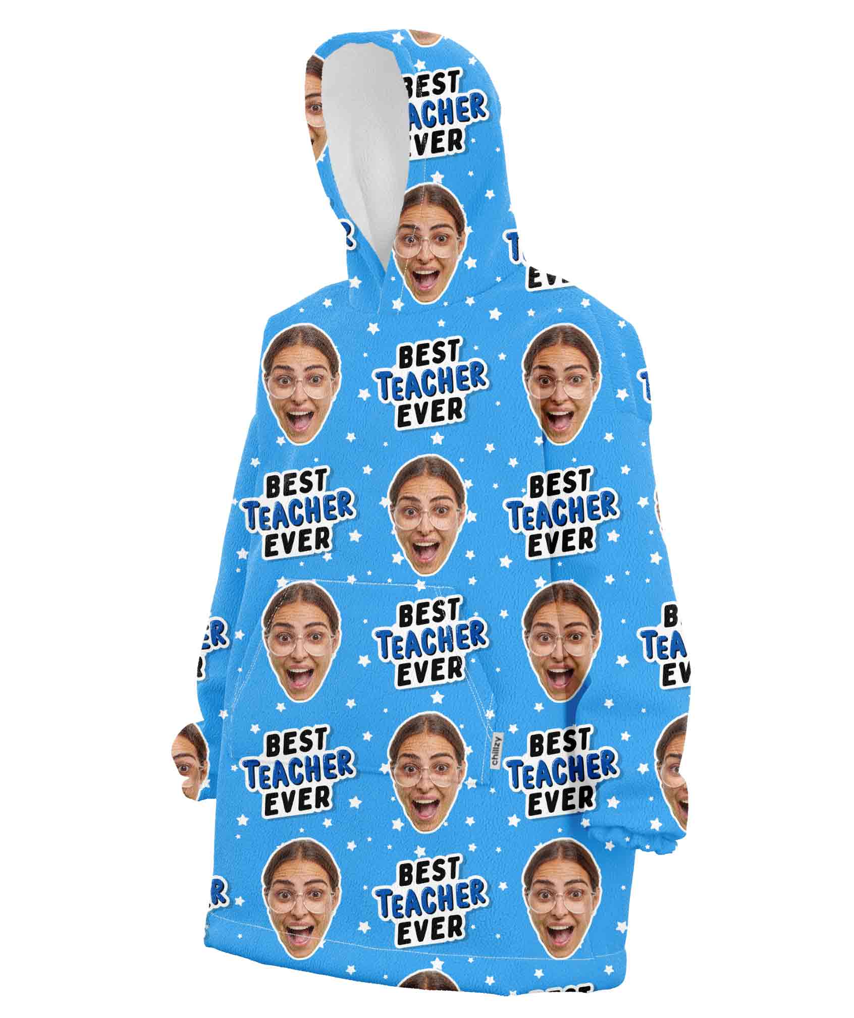 Best Teacher Ever Custom Hoodie Blanket