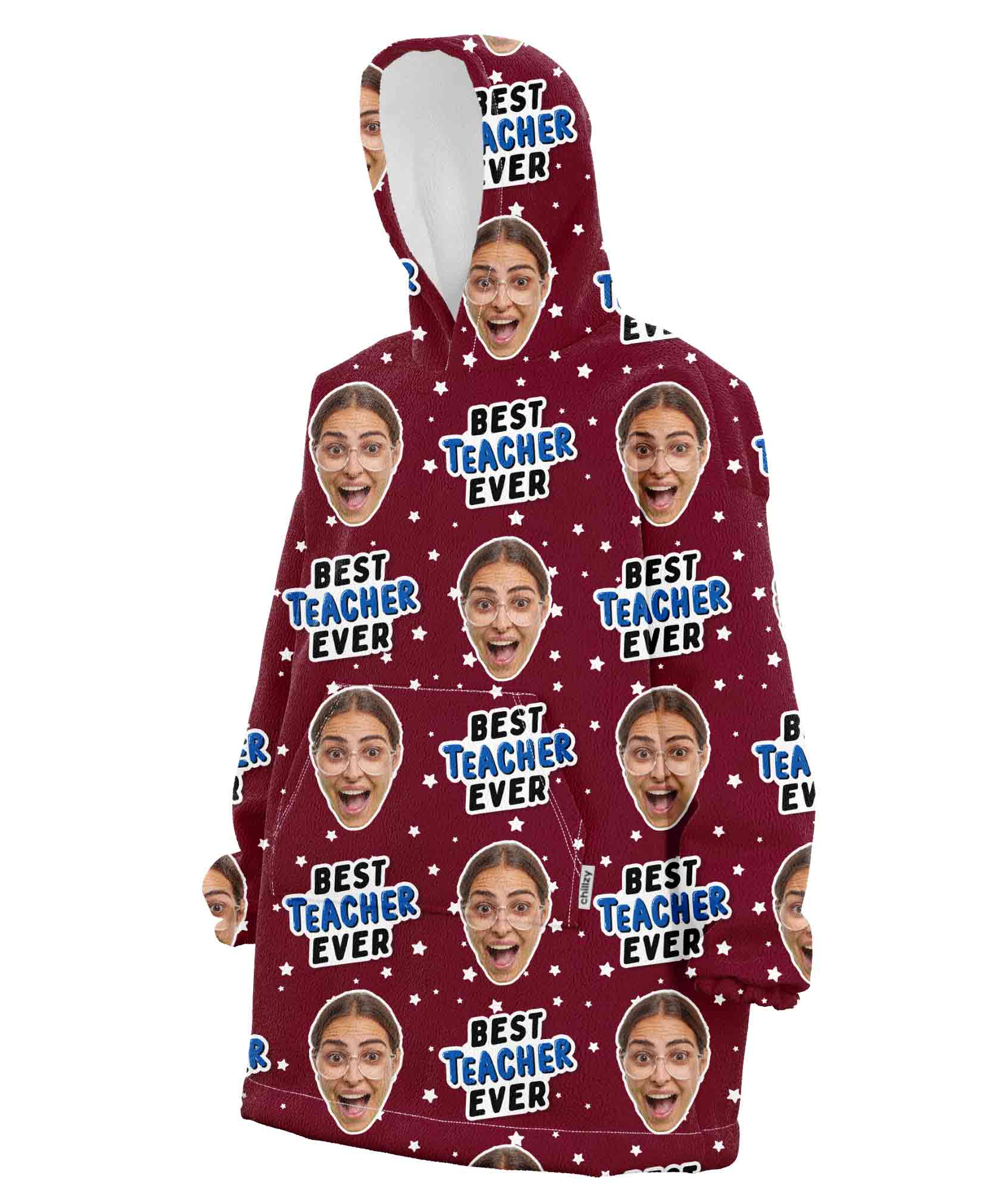 Best Teacher Ever Custom Hoodie Blanket