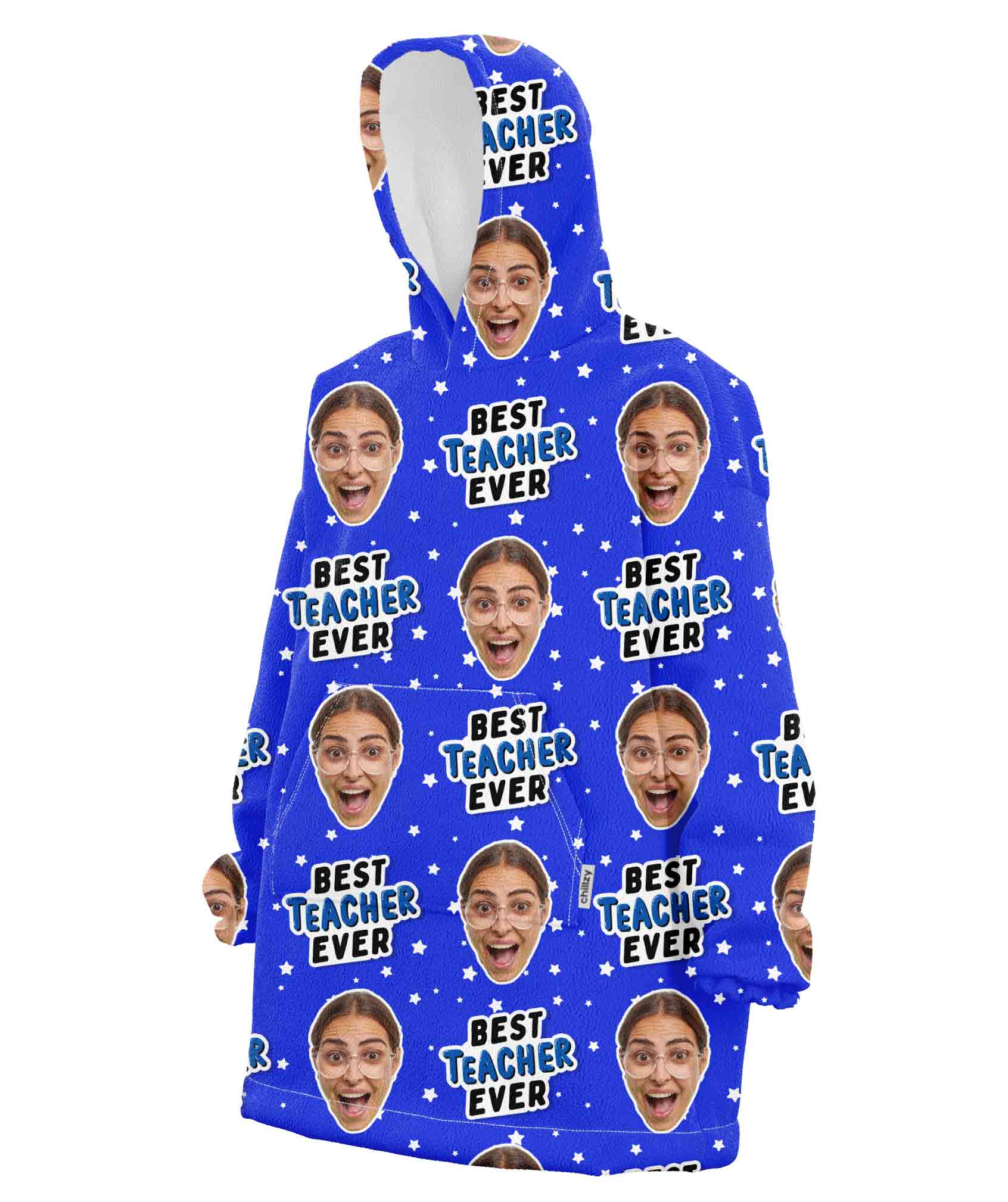 Best Teacher Ever Custom Hoodie Blanket