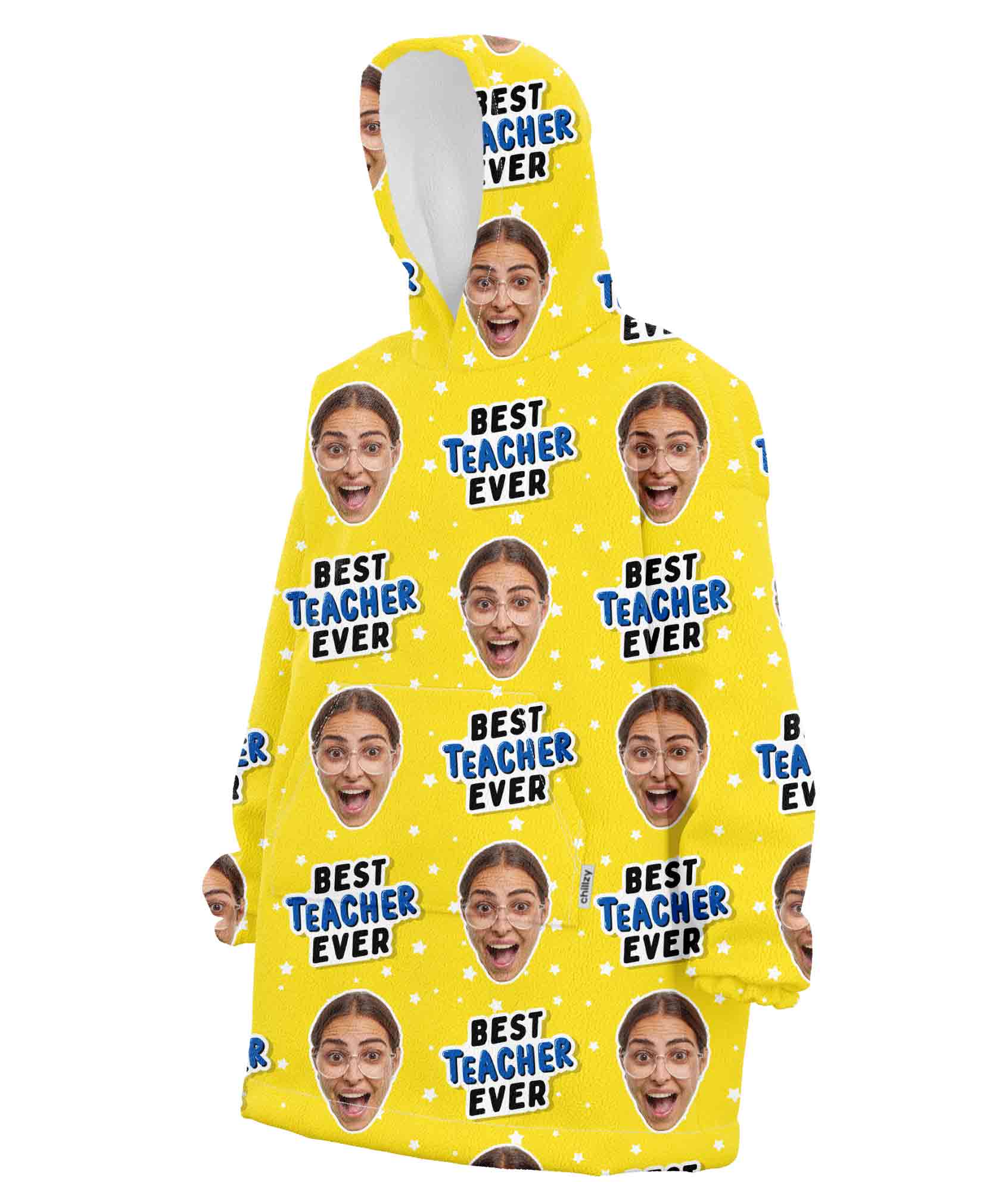 Best Teacher Ever Custom Hoodie Blanket