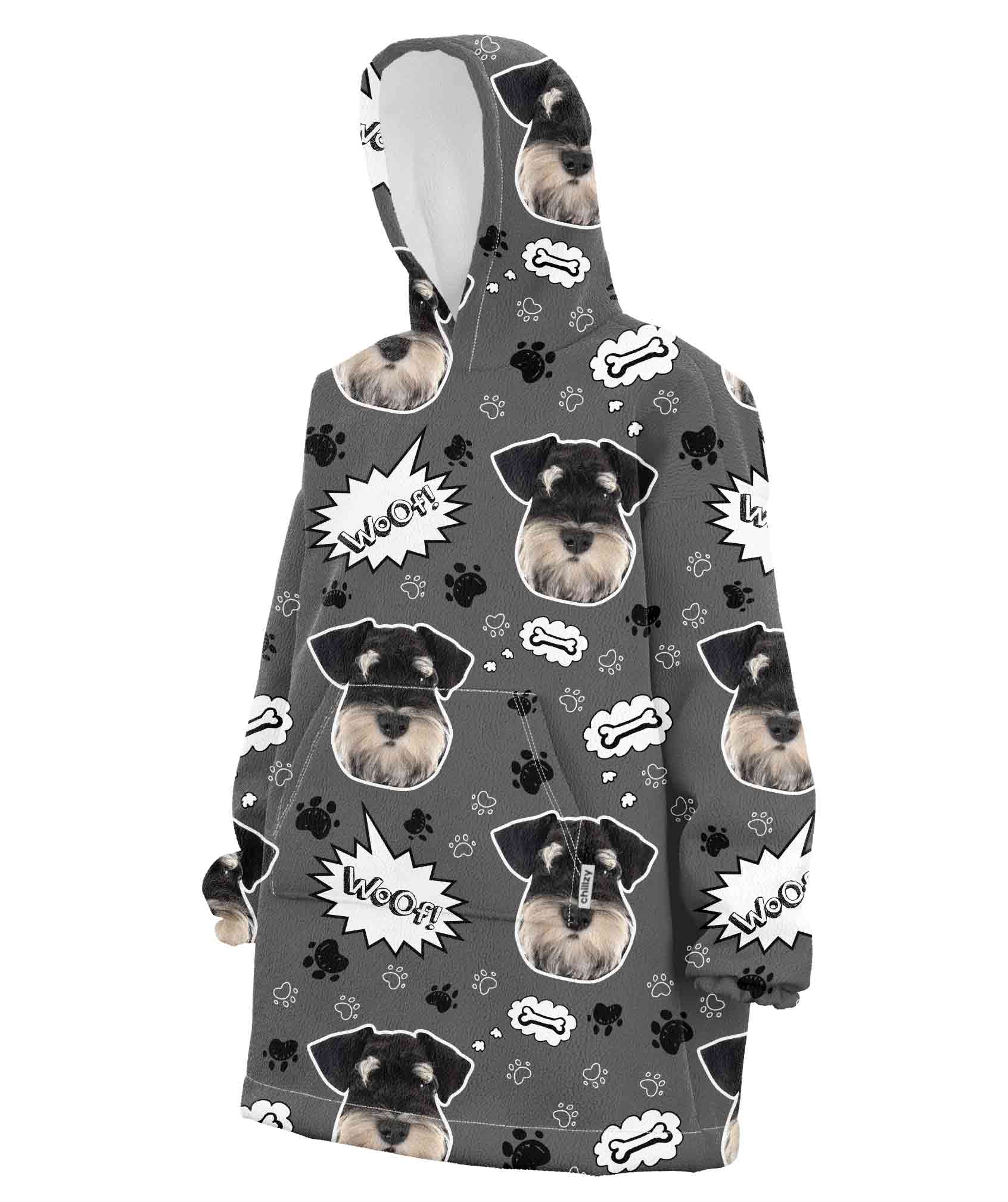 Dog Woof Custom Hoodie Blanket