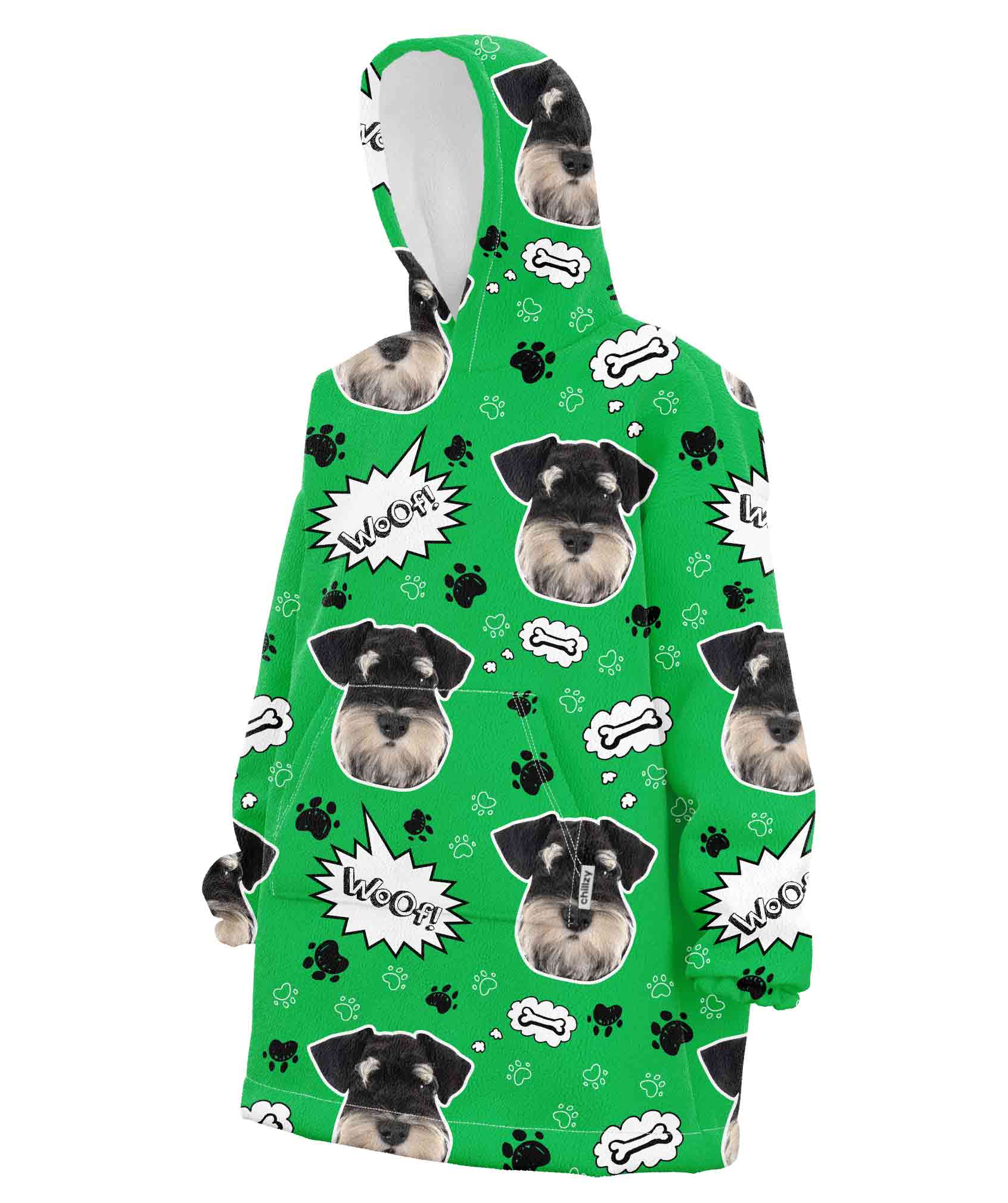Dog Woof Custom Hoodie Blanket