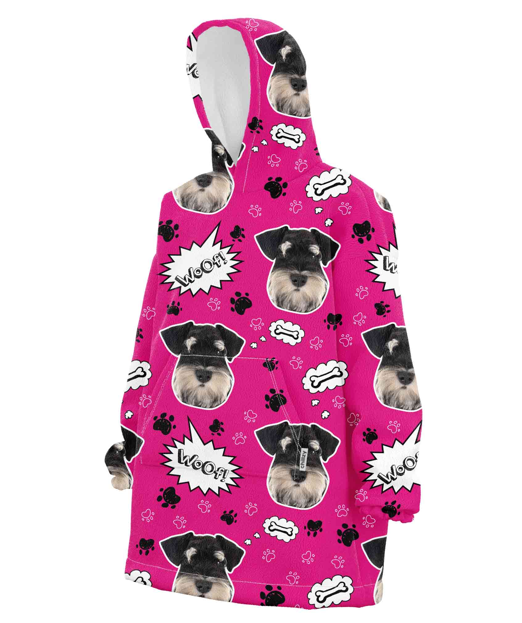 Dog Woof Custom Hoodie Blanket