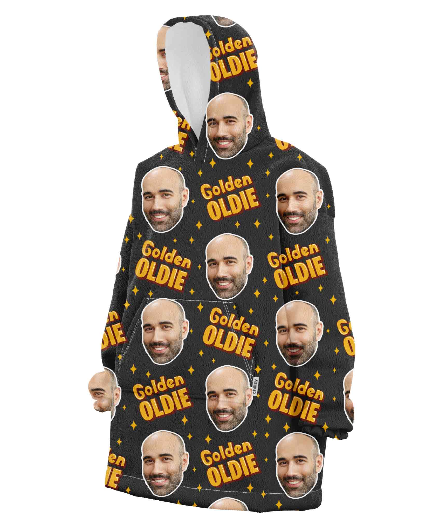 Golden Oldie Custom Hoodie Blanket