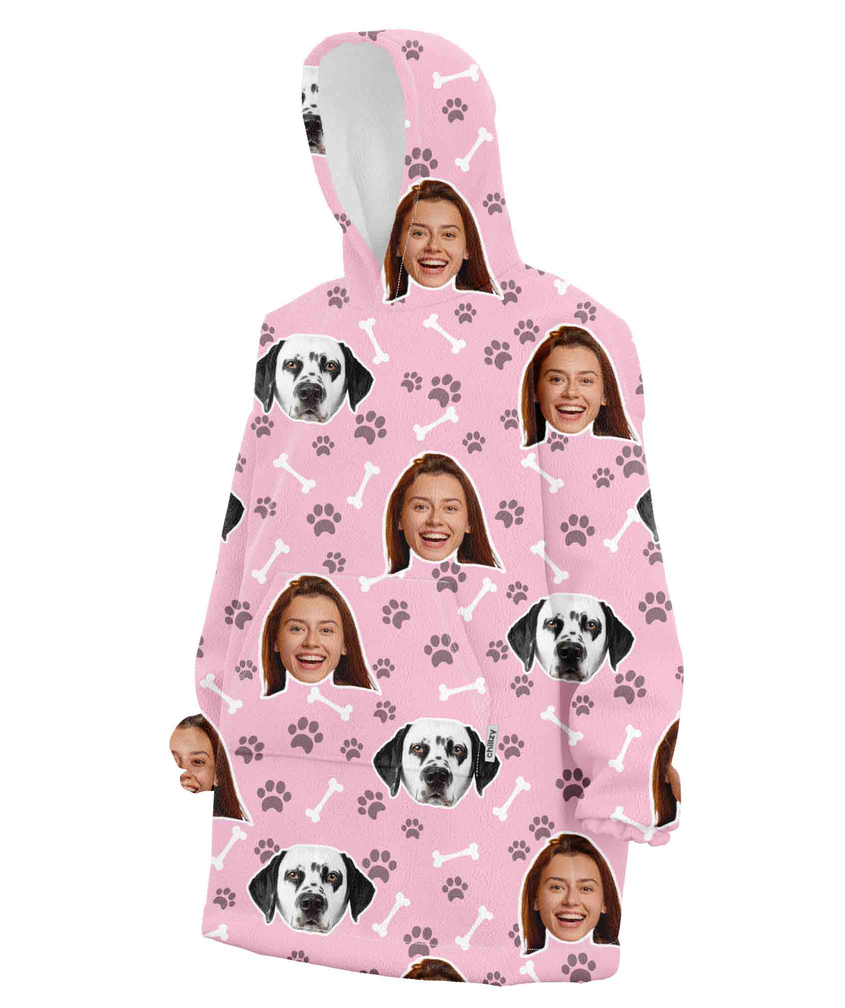 Dog & Owner Personalised Hoodie Blanket