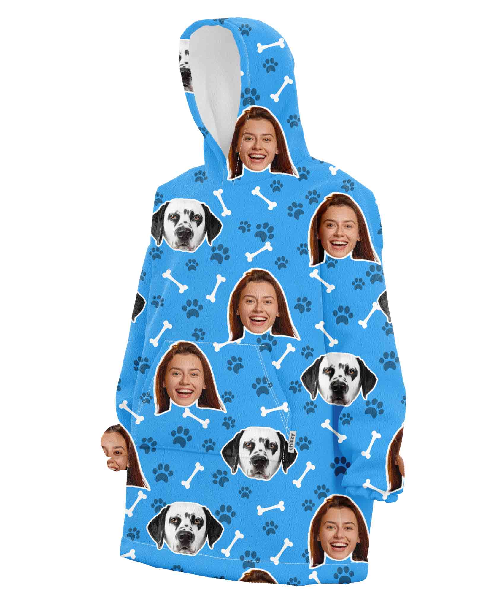 Dog & Owner Personalised Hoodie Blanket