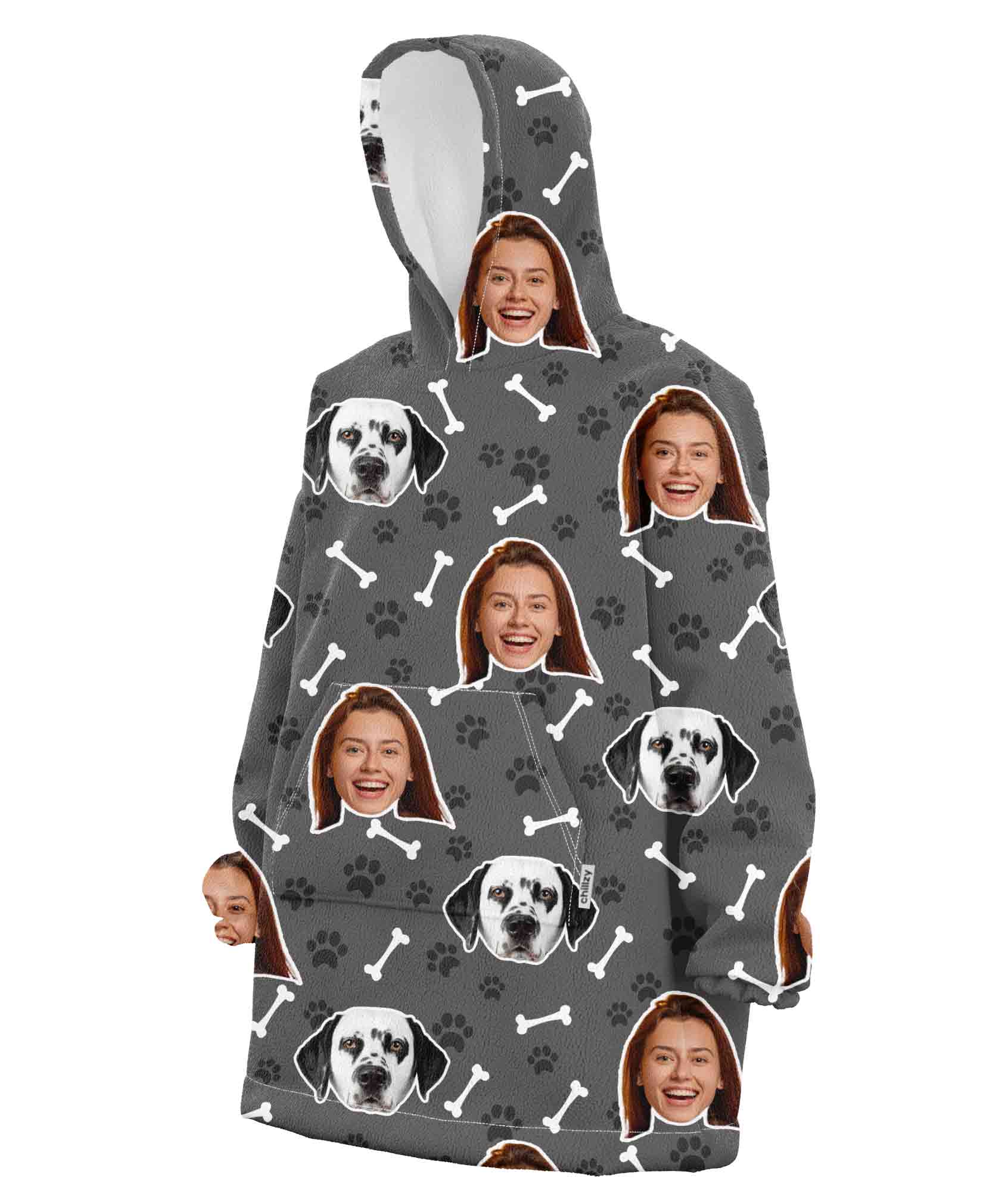 Dog & Owner Personalised Hoodie Blanket