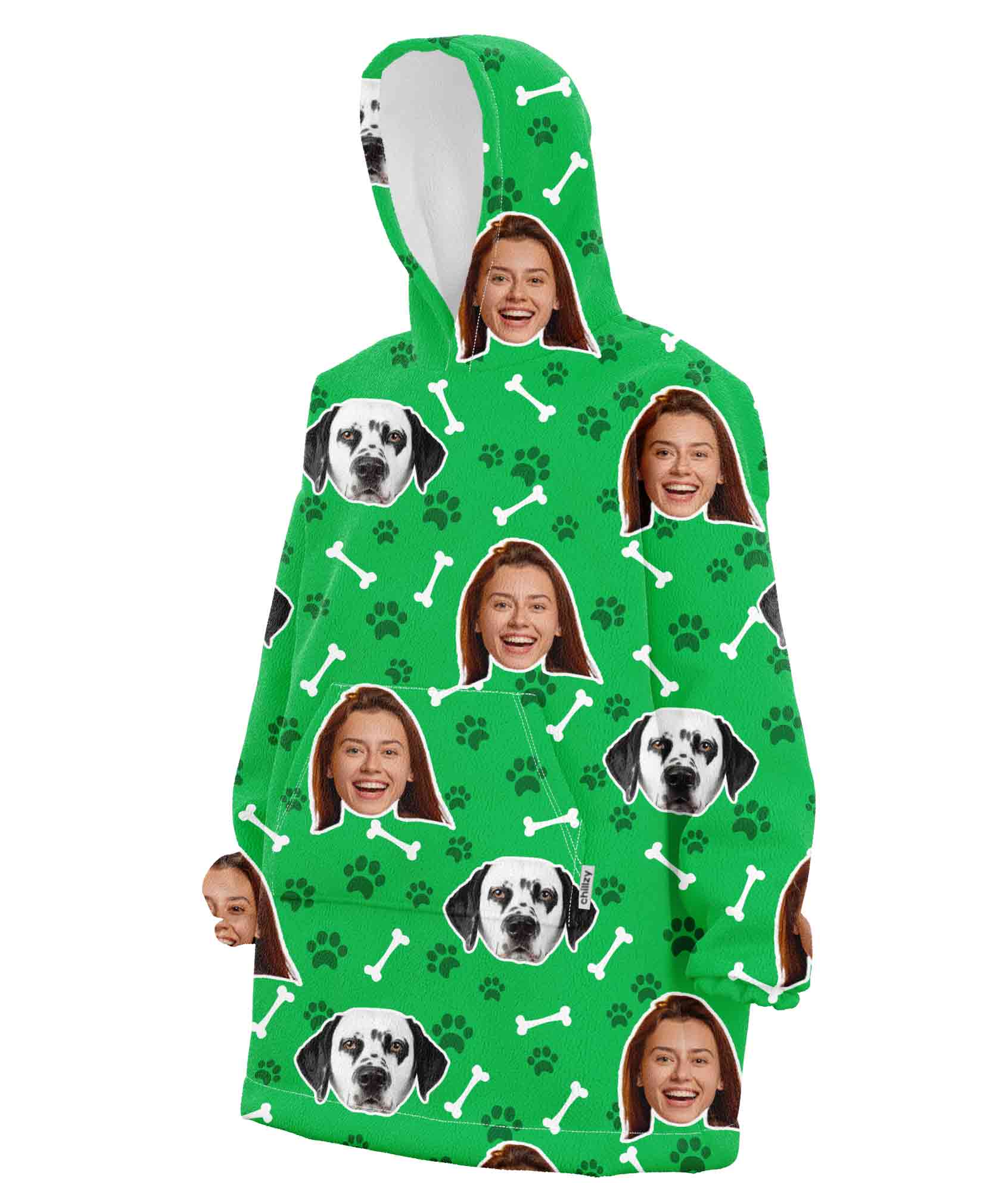 Dog & Owner Personalised Hoodie Blanket