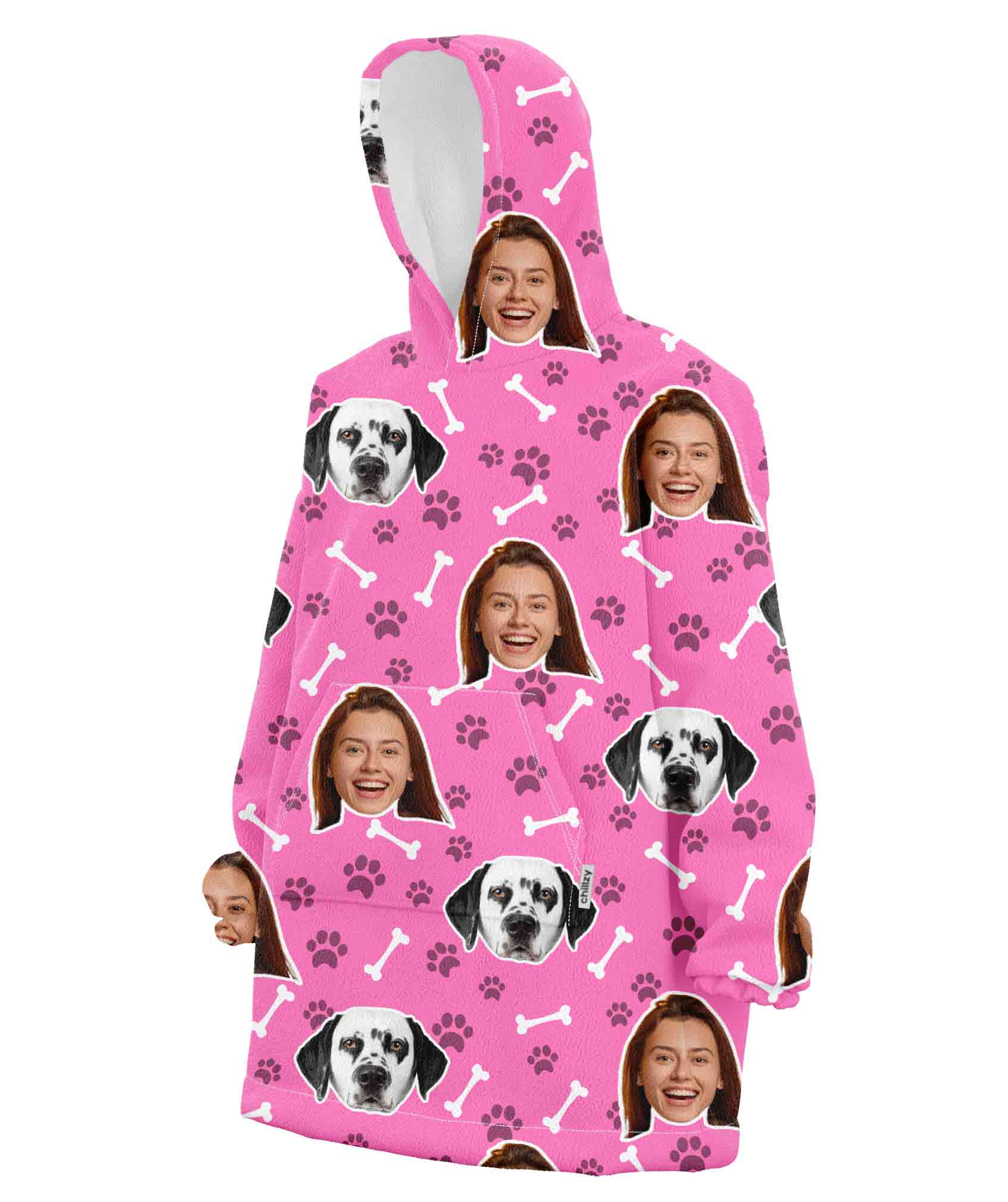 Dog & Owner Personalised Hoodie Blanket