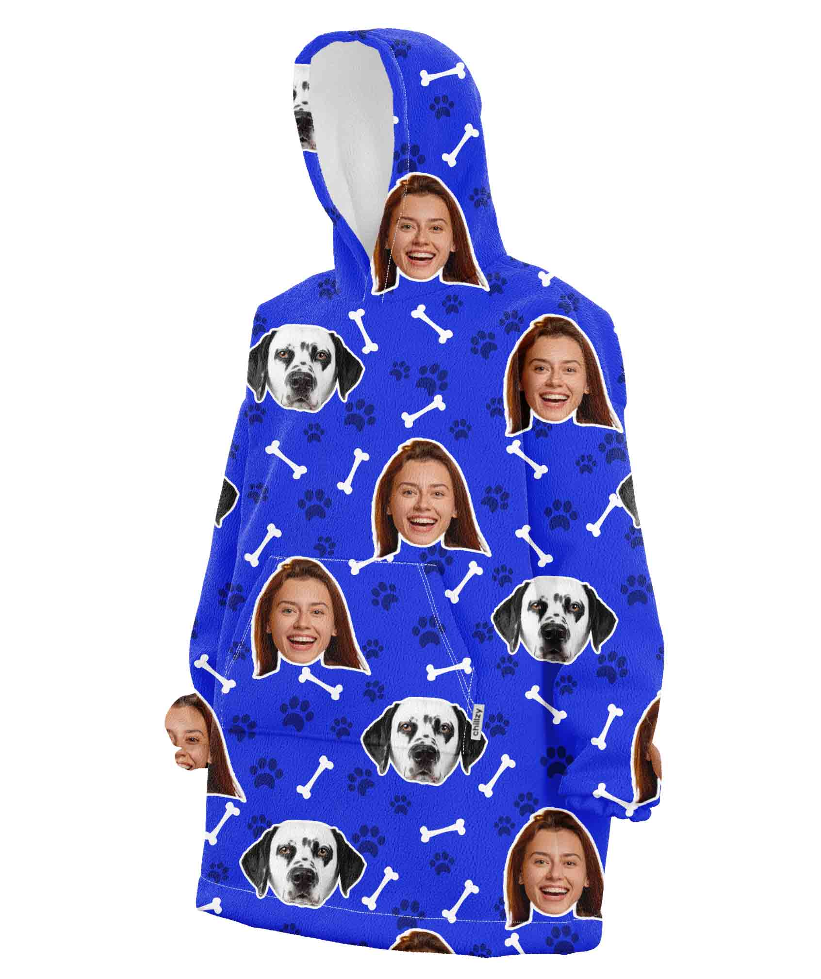 Dog & Owner Personalised Hoodie Blanket
