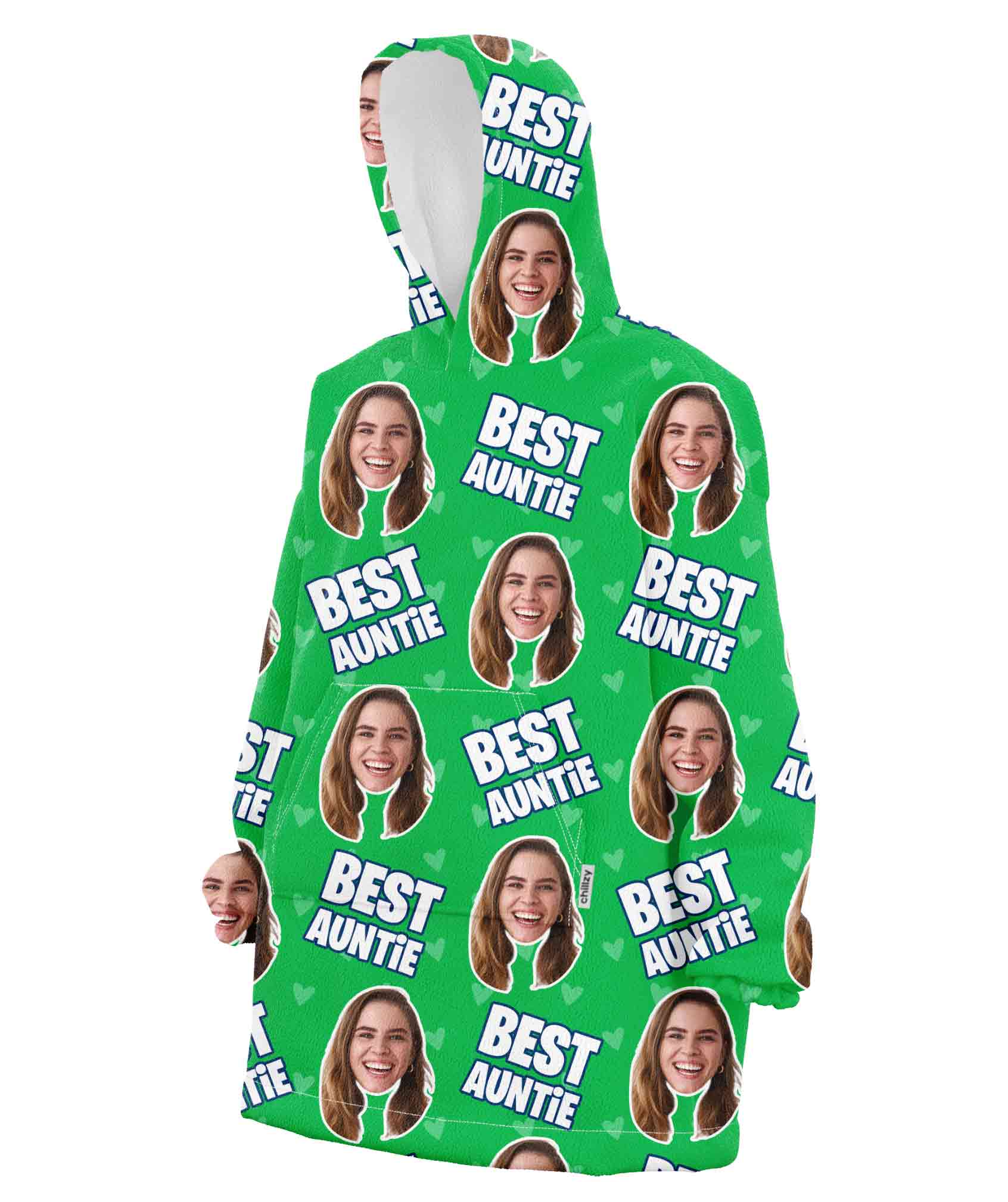 Best Auntie Personalised Hoodie Blanket