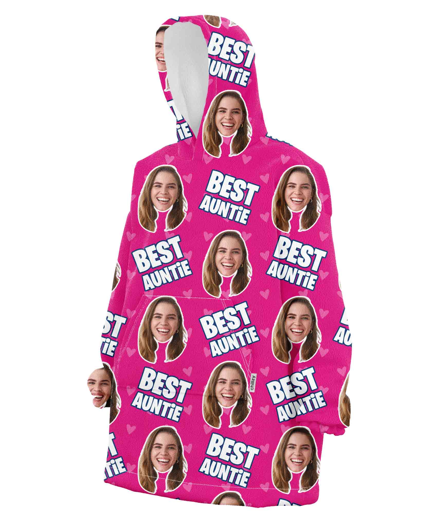 Best Auntie Personalised Hoodie Blanket