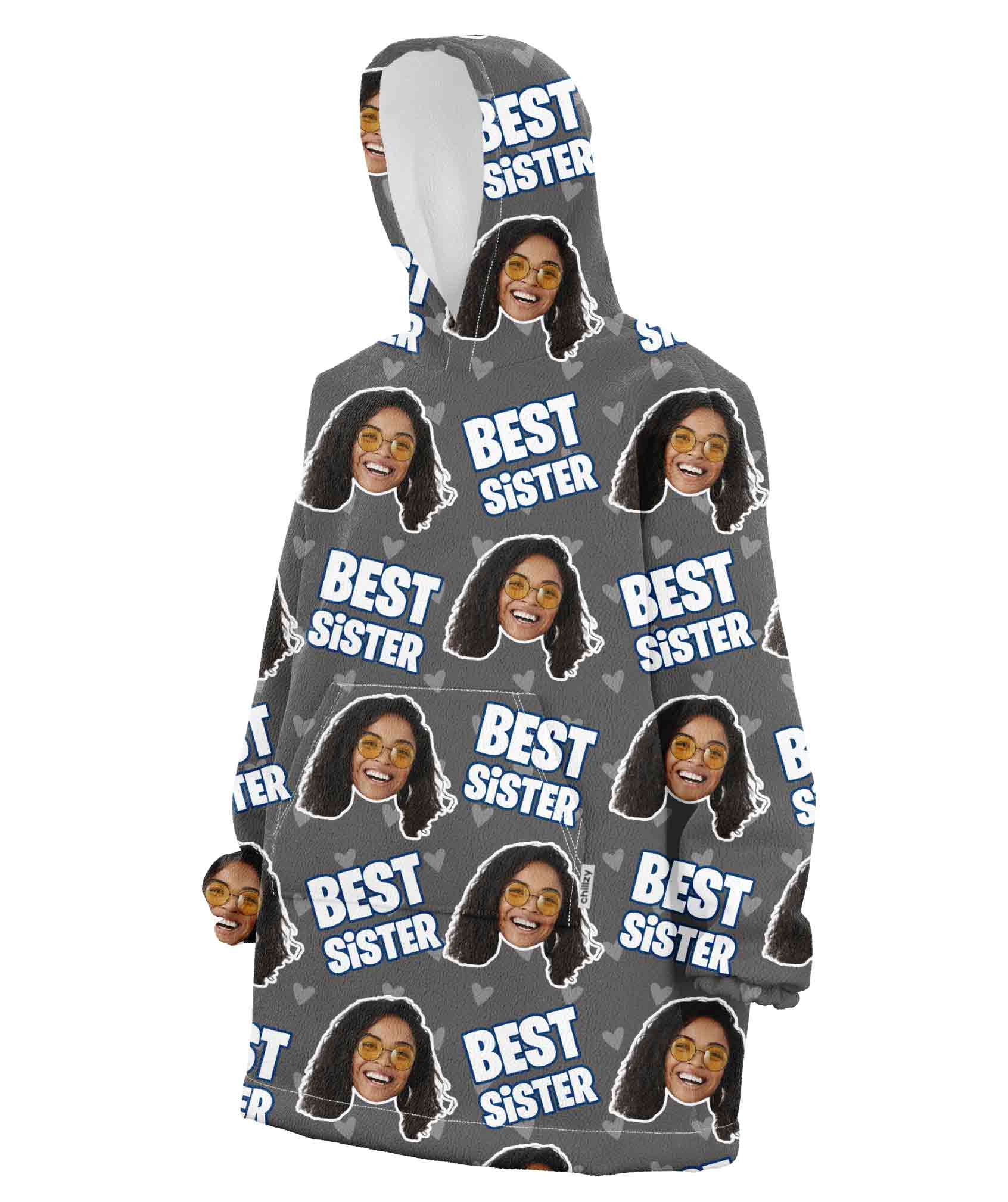 Best Sister Personalised Hoodie Blanket