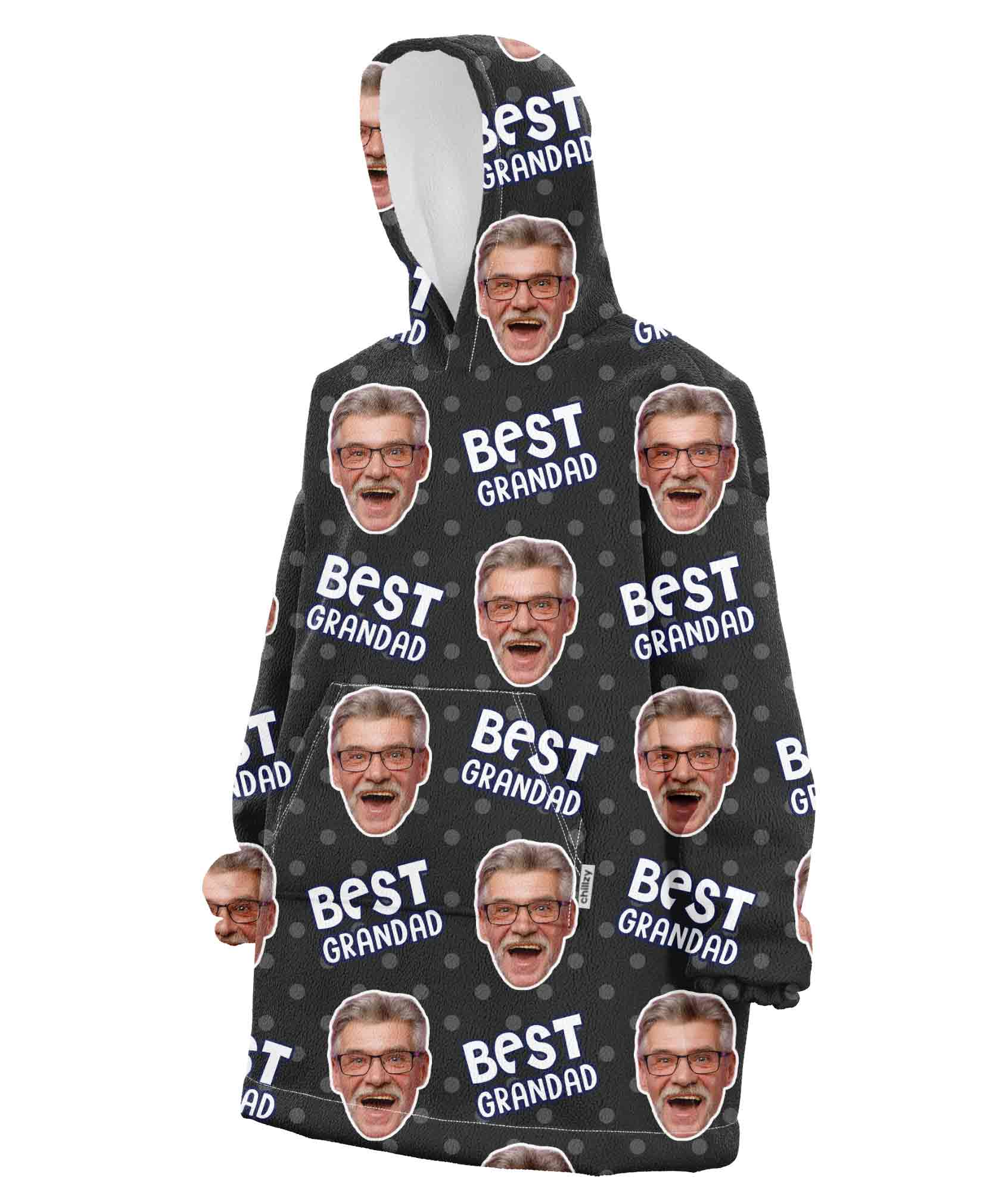 Best Grandad Personalised Hoodie Blanket