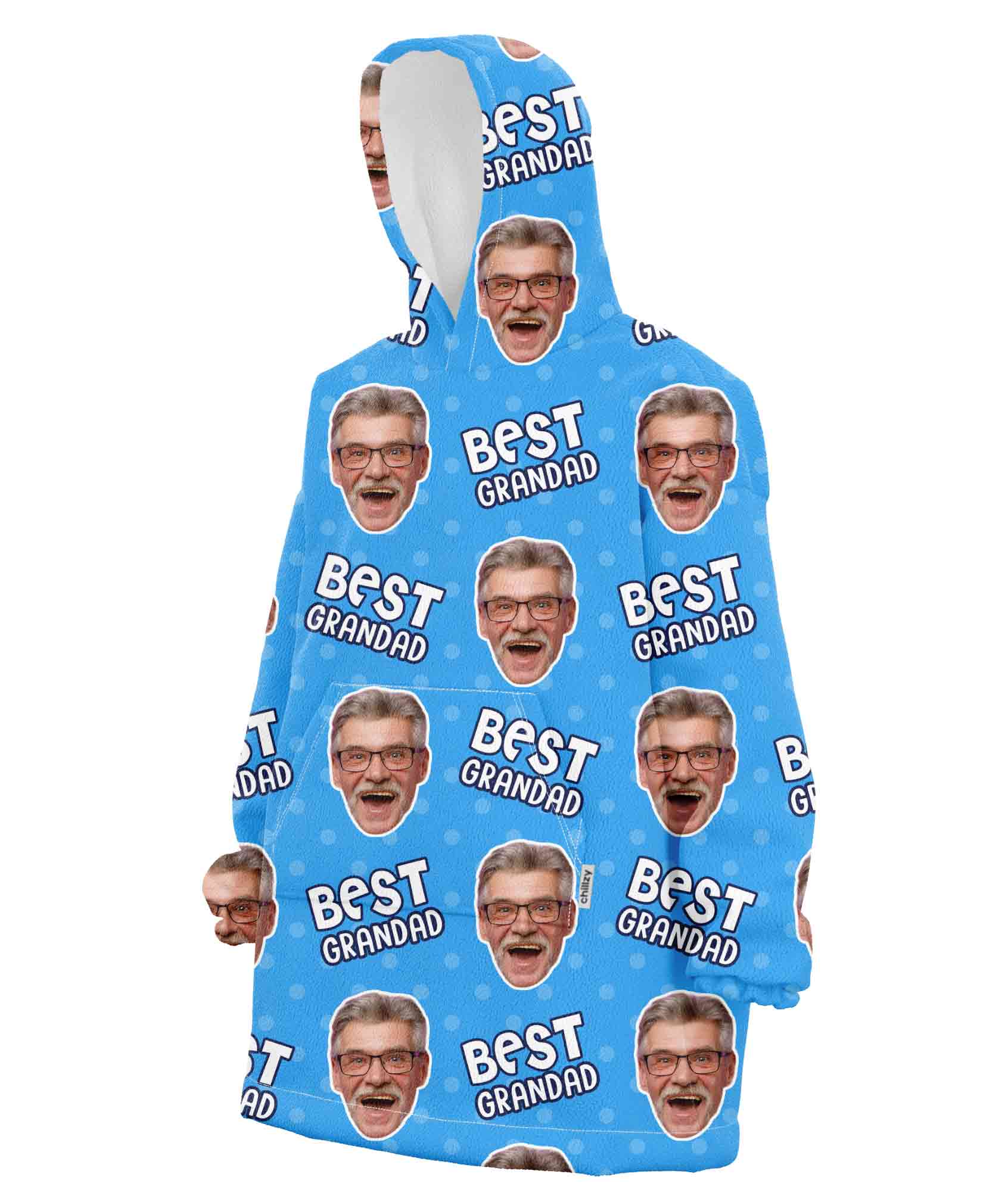 Best Grandad Personalised Hoodie Blanket