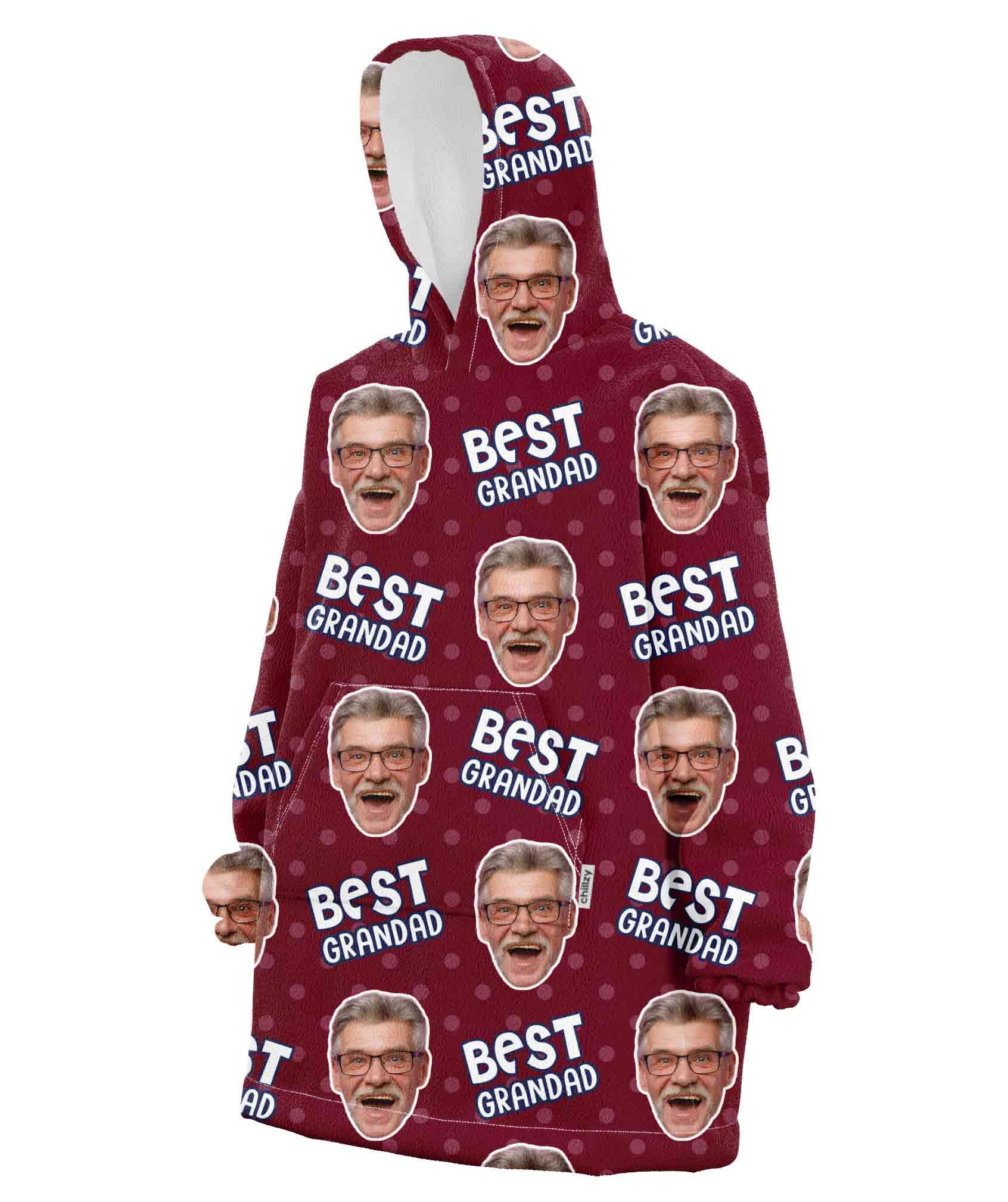 Best Grandad Personalised Hoodie Blanket
