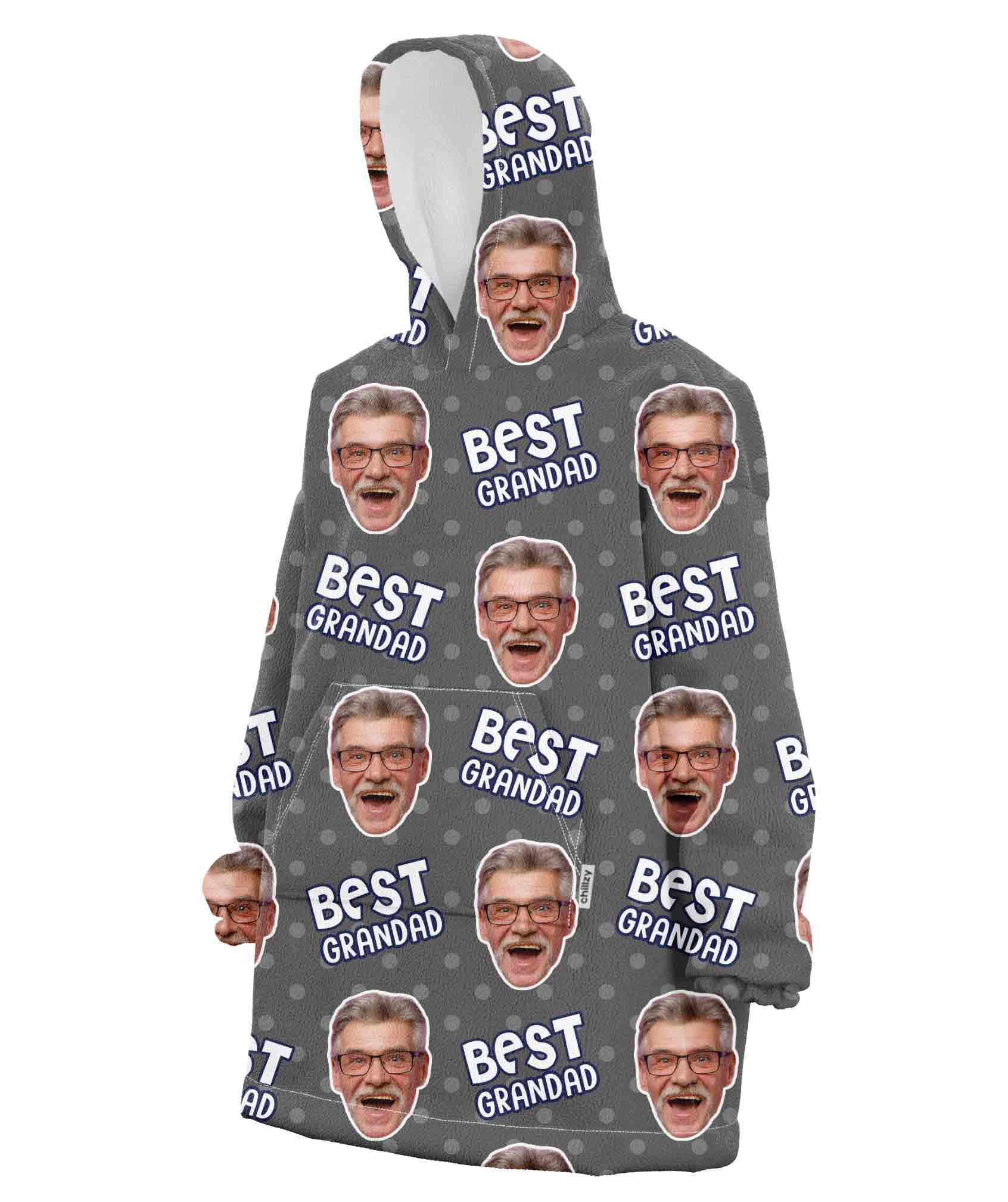 Best Grandad Personalised Hoodie Blanket