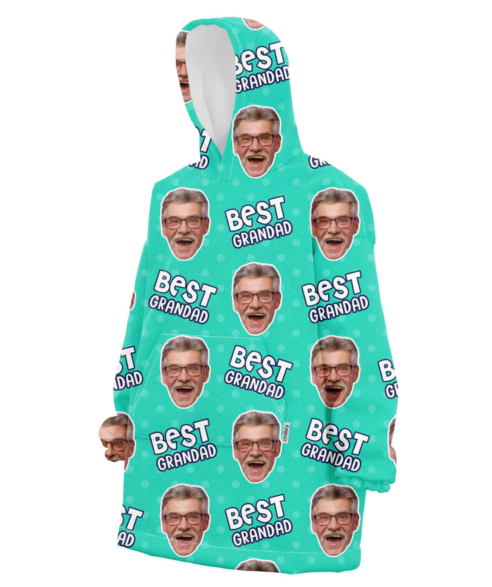 Best Grandad Personalised Hoodie Blanket