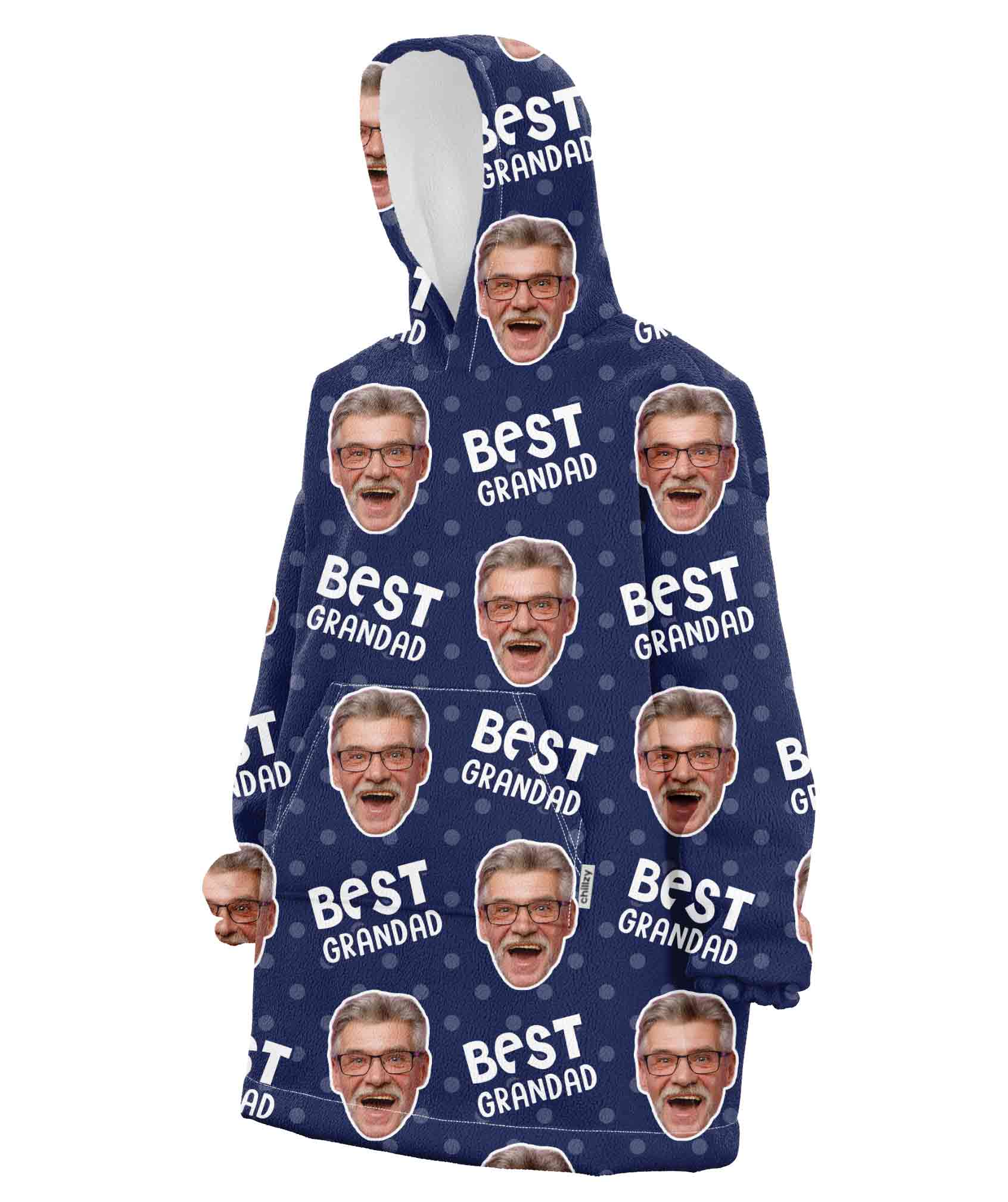 Best Grandad Personalised Hoodie Blanket