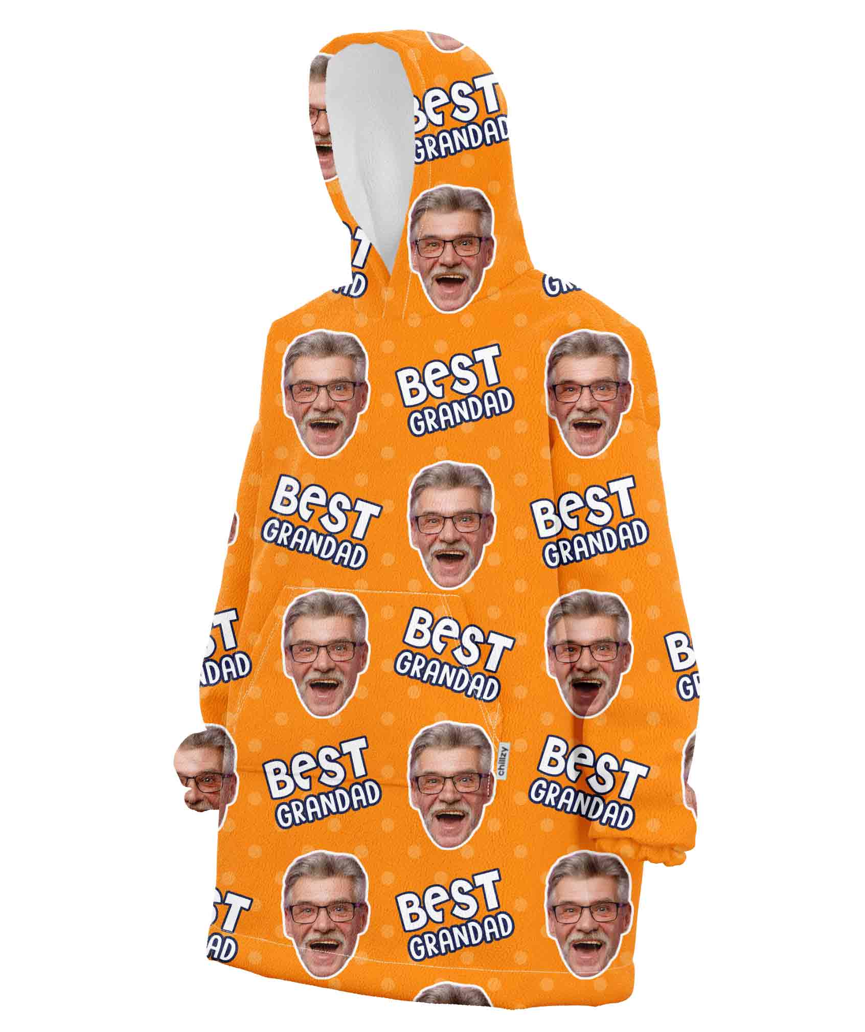 Best Grandad Personalised Hoodie Blanket