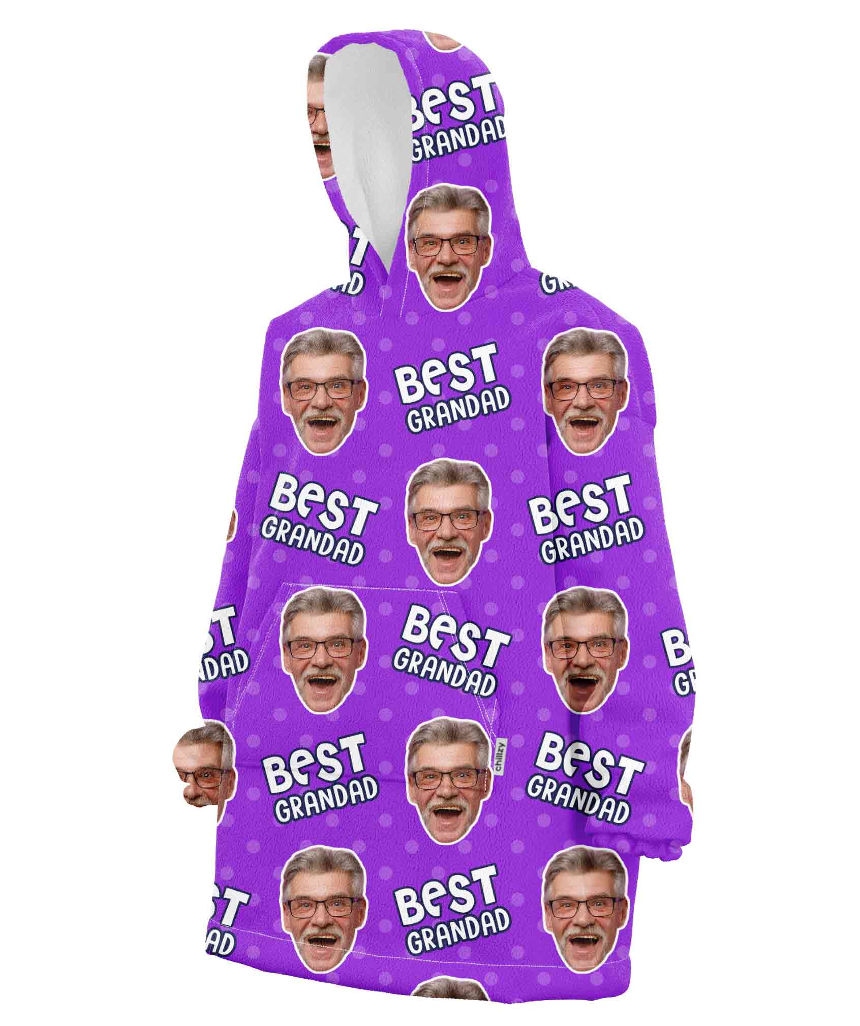 Best Grandad Personalised Hoodie Blanket