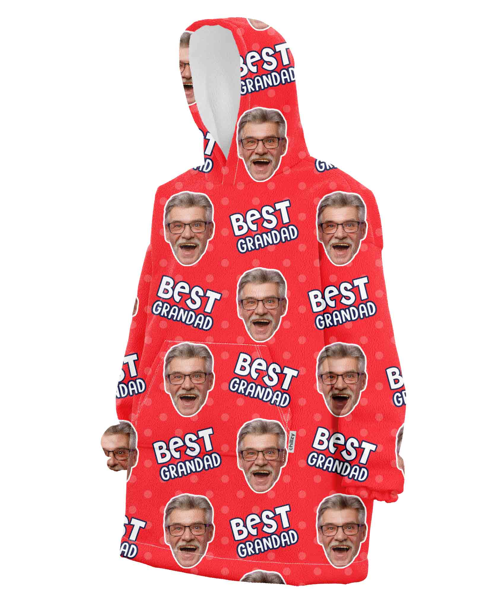 Best Grandad Personalised Hoodie Blanket