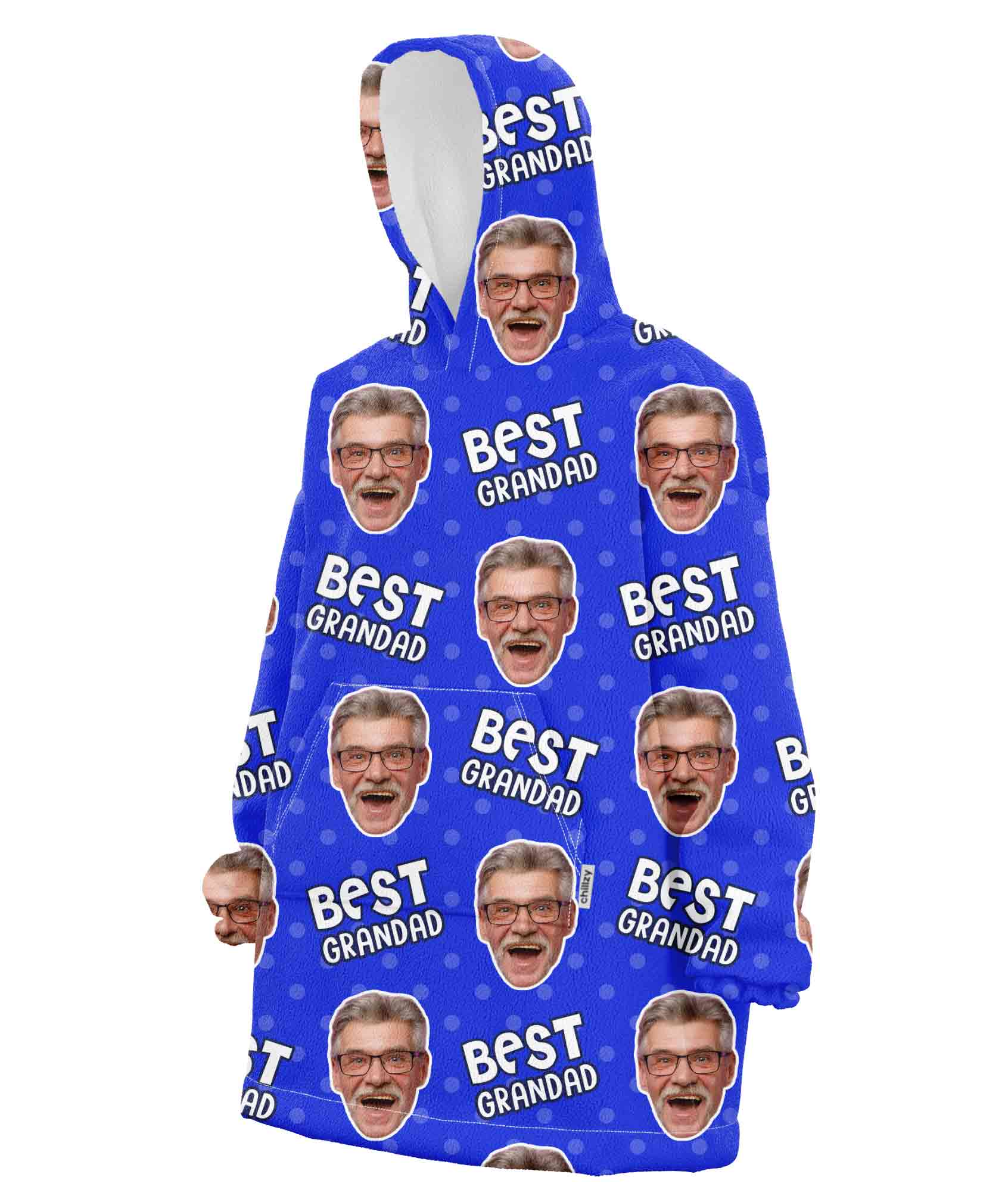 Best Grandad Personalised Hoodie Blanket