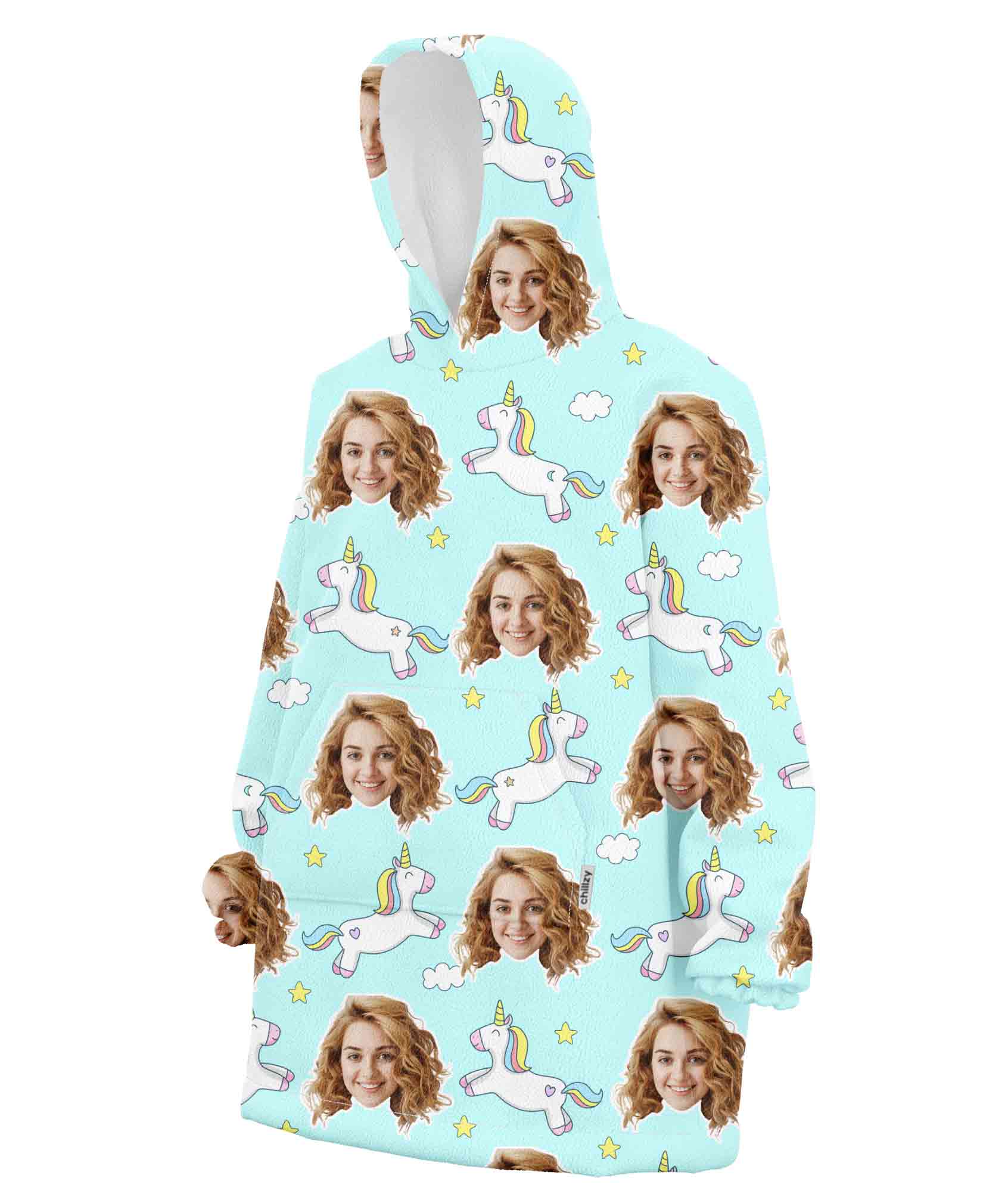 Unicorn Personalised Hoodie Blanket