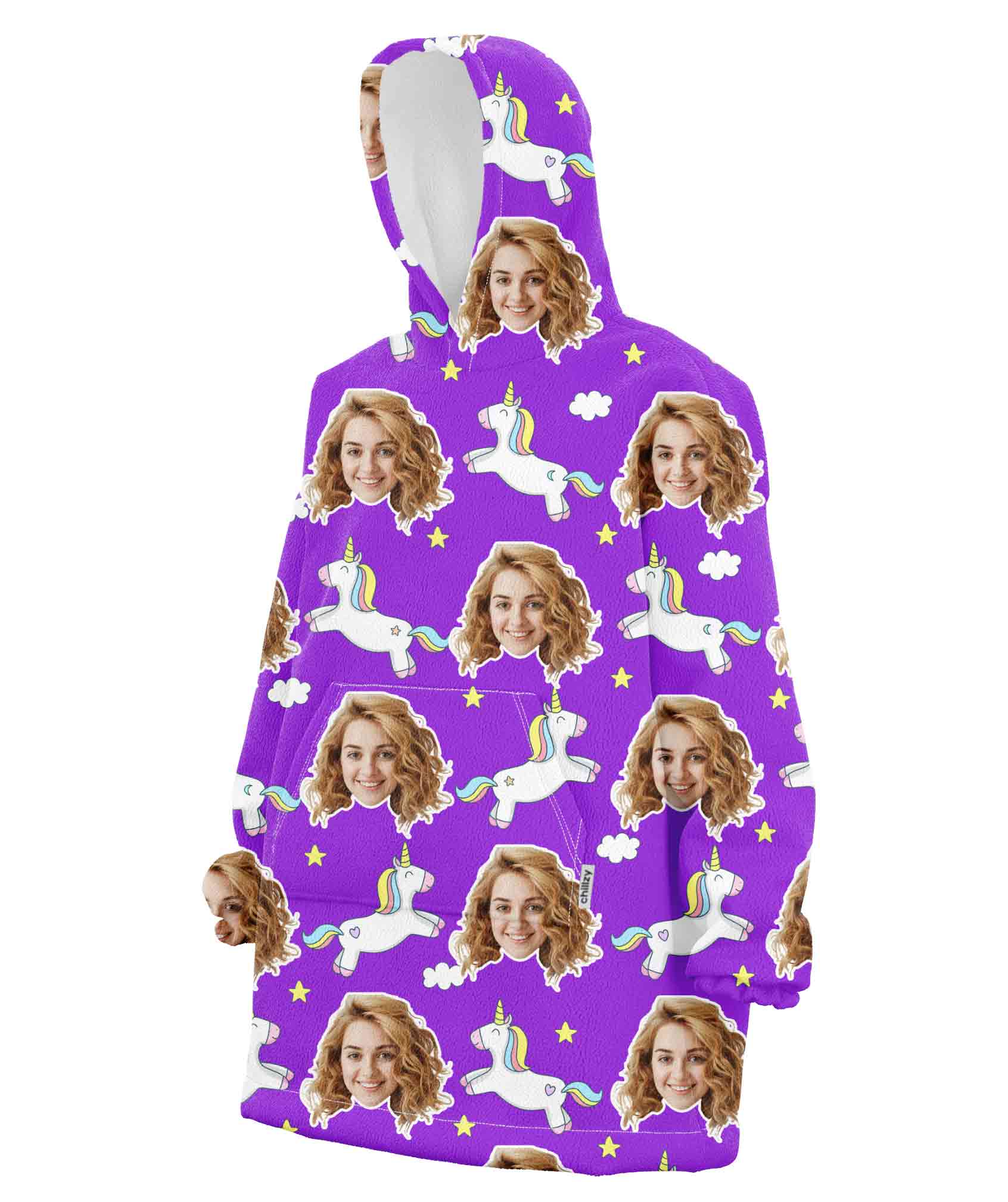 Unicorn Personalised Hoodie Blanket