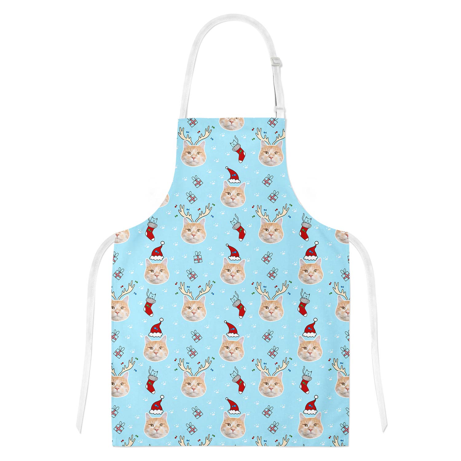 Christmas Cat Personalised Apron